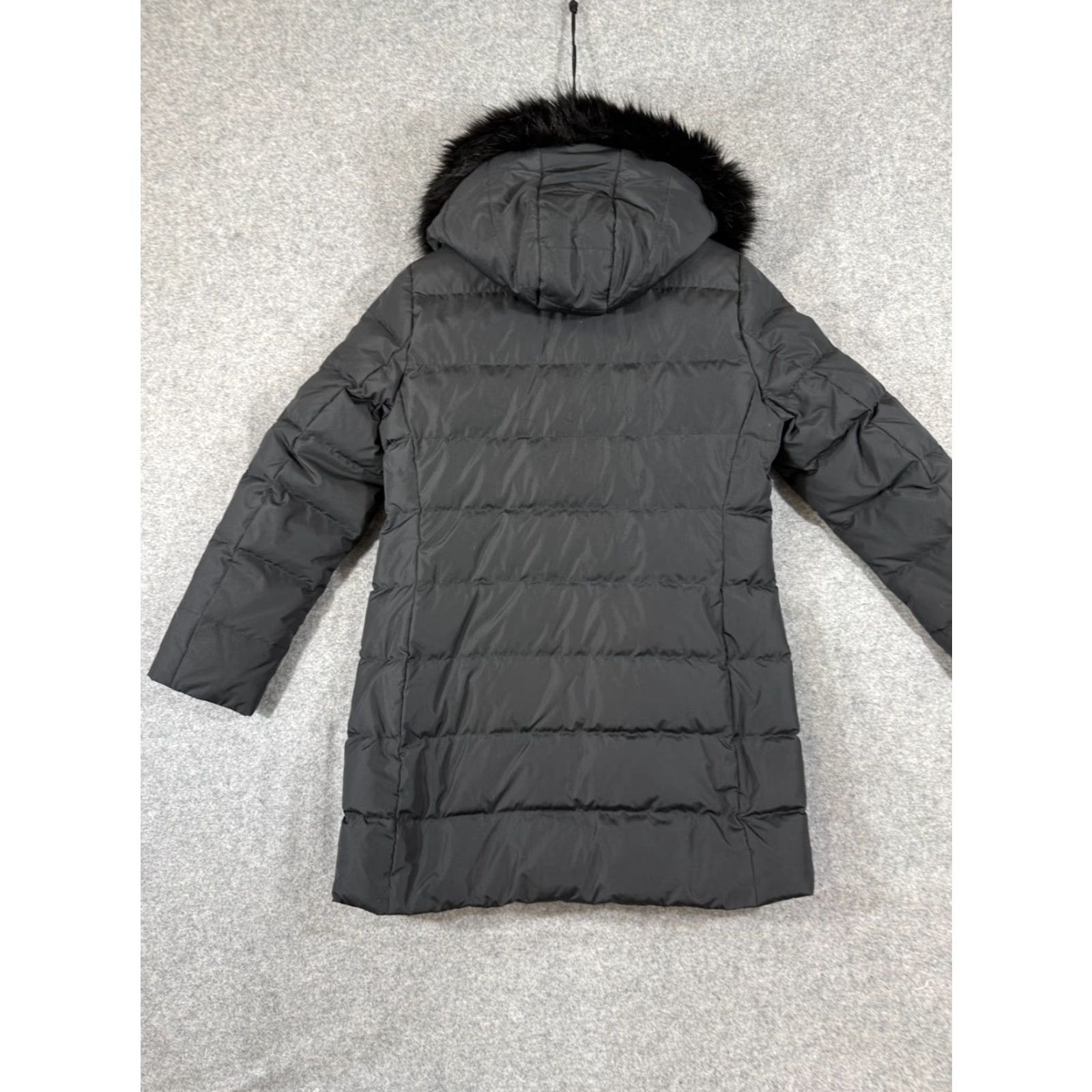 Lands' End Lands End Down Parka Coat Womens S Black Faux Fur Hood Insulated Puffer Size S / US 4 / IT 40 - 6 Thumbnail