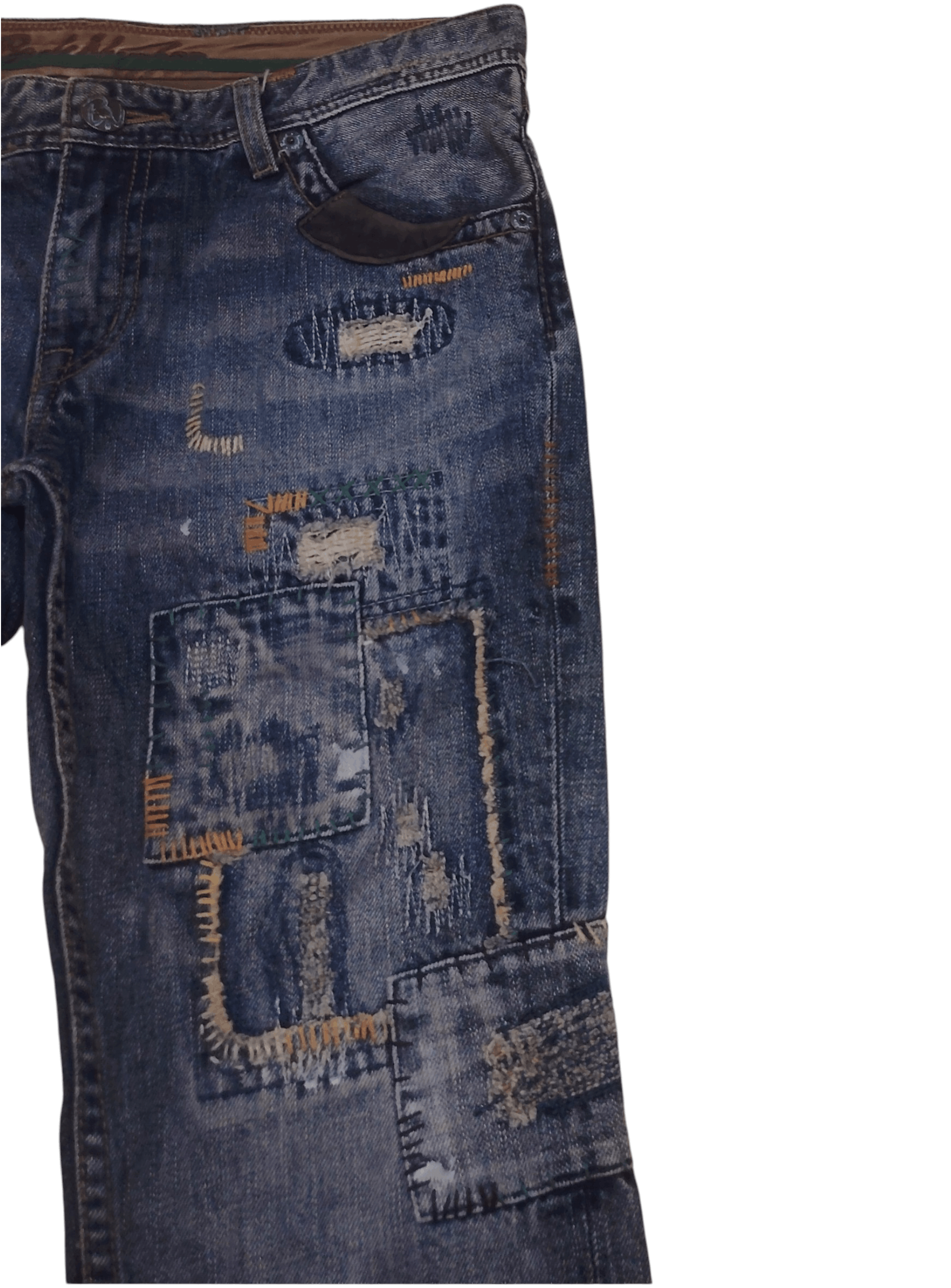 Undercover Rare!!! Back Number Patchwork Boro Flared Jeans Distressed Size US 32 / EU 48 - 6 Thumbnail
