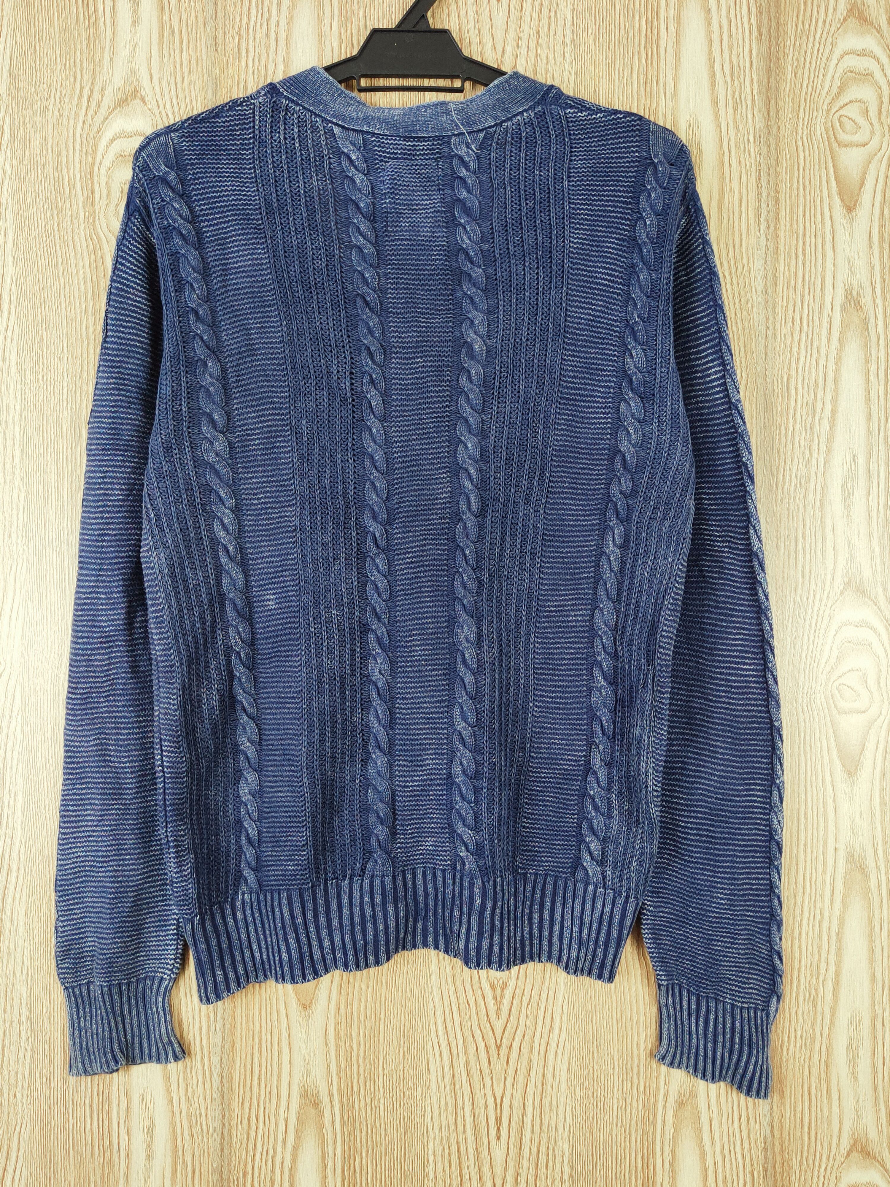Indigo Azul by Moussy Navy Faded Knitwear Cardigan #W881 Size US S / EU 44-46 / 1 - 8 Thumbnail