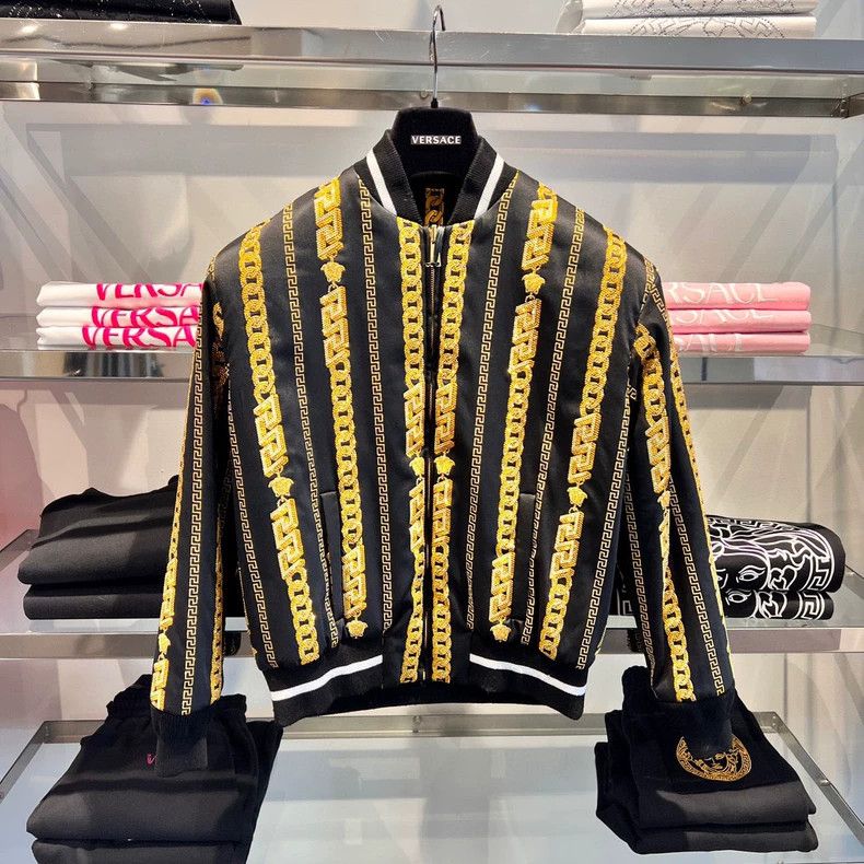 Versace Versace Black and gold double-sided cotton jacket with dia Size S / US 4 / IT 40 - 5 Thumbnail