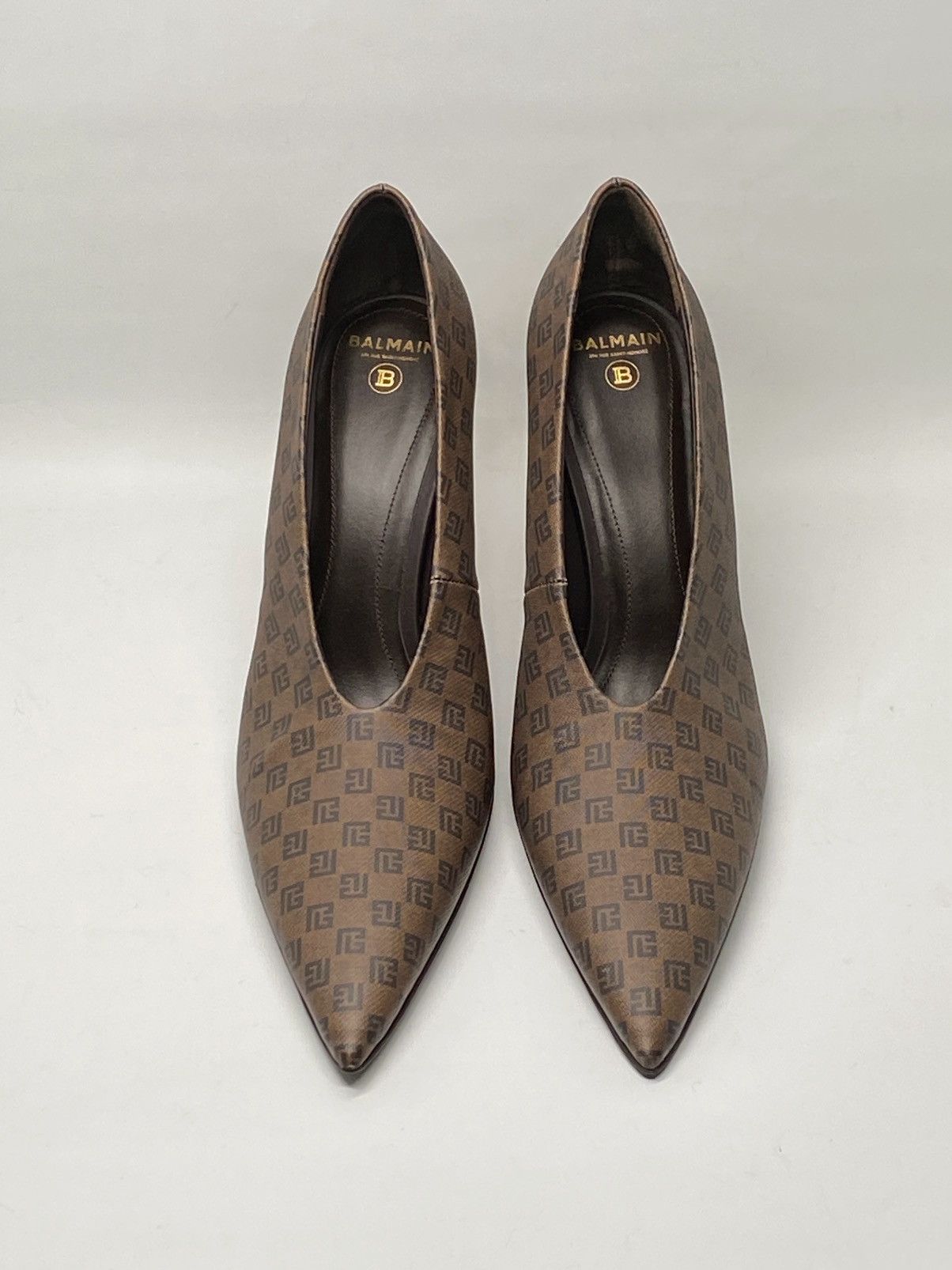 Balmain Balmain Clara-Mini Monogram Pumps size 37.5 Size US 7.5 / IT 37.5 - 2 Thumbnail