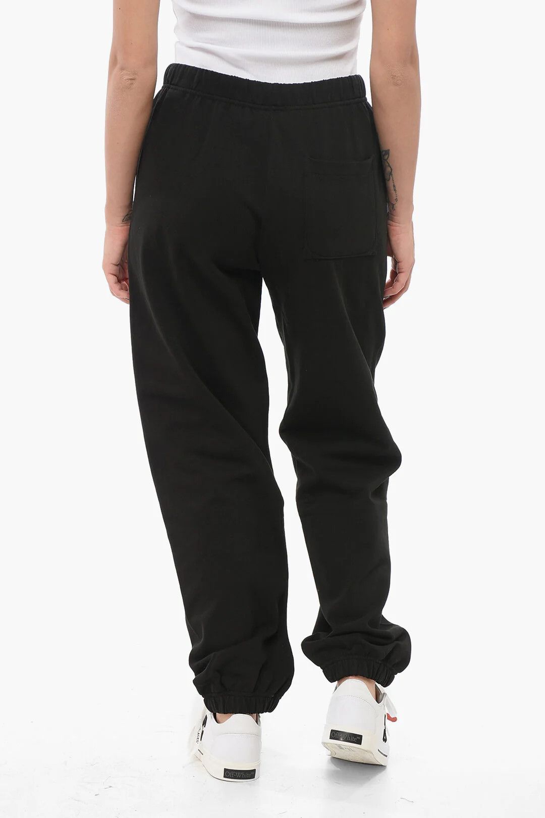 Kenzo og1mm0426 Brushed Cotton Joggers in Black Size 28" / US 6 / IT 42 - 2 Thumbnail