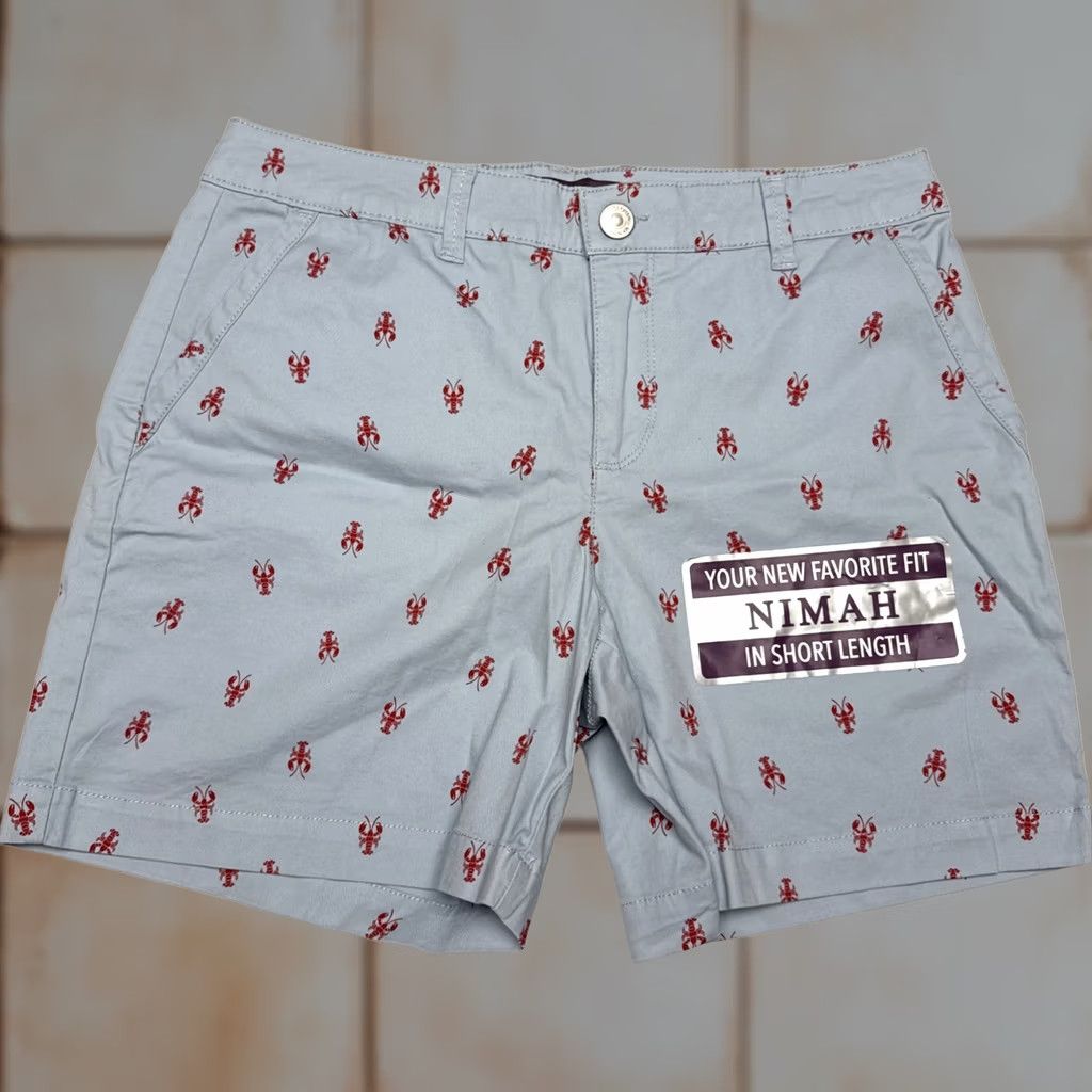 Gloria Vanderbilt Gloria Vanderbilt Nimah Lobsters Women’s Shorts Sz 6 Blue Red Size 28" / US 6 / IT 42 - 1 Thumbnail