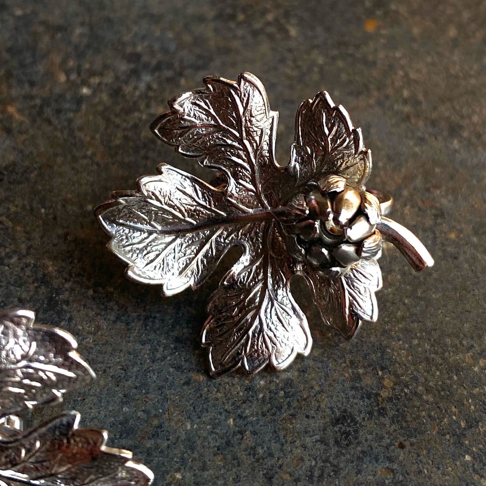 Vintage Vtg 90s Silver Toned Maple Leaf Acorn Clip On Earrings Size ONE SIZE - 3 Thumbnail