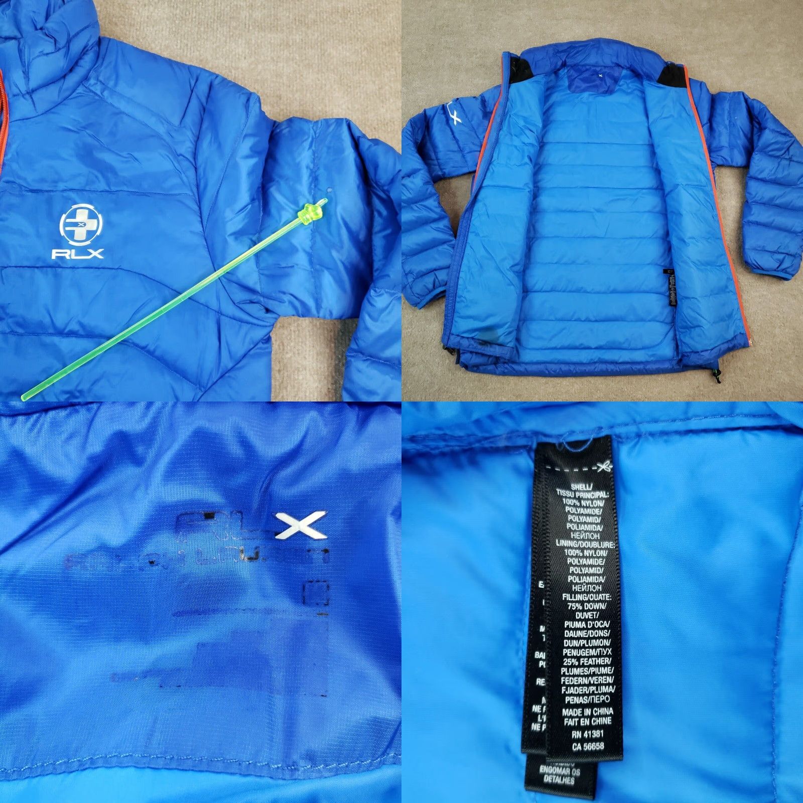 Ralph Lauren Ralph Lauren RLX Puffer Jacket Mens Medium Blue Down Insulated Packable Full Zip Outdoor Size US M / EU 48-50 / 2 - 8 Thumbnail