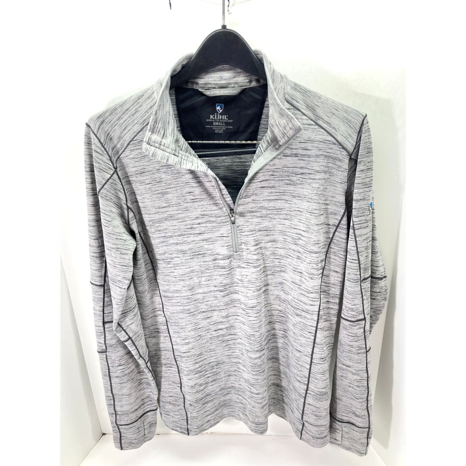 Logo 7 Kuhl Alloy Pullover Sweater Mens S Heather Gray 1/4 Zip Knit Long Sleeve Mock Neck Logo Size US S / EU 44-46 / 1 - 2 Thumbnail