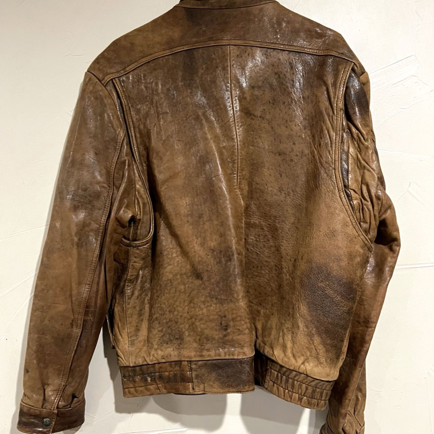 Vintage VINTAGE Adler B-90 Distressed Leather Bomber Jacket Korea L Jacket Unisex Adults Brown BOMBER Mens Womens Size US L / EU 52-54 / 3 - 7 Thumbnail