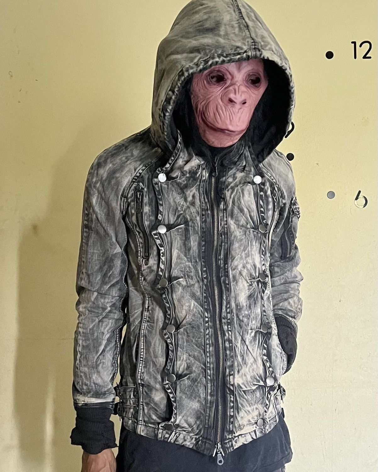 Japanese Brand Xfrm Flame Wash Studded Skeleton Panel Hooded Jacket 2000s Size US M / EU 48-50 / 2 - 4 Thumbnail
