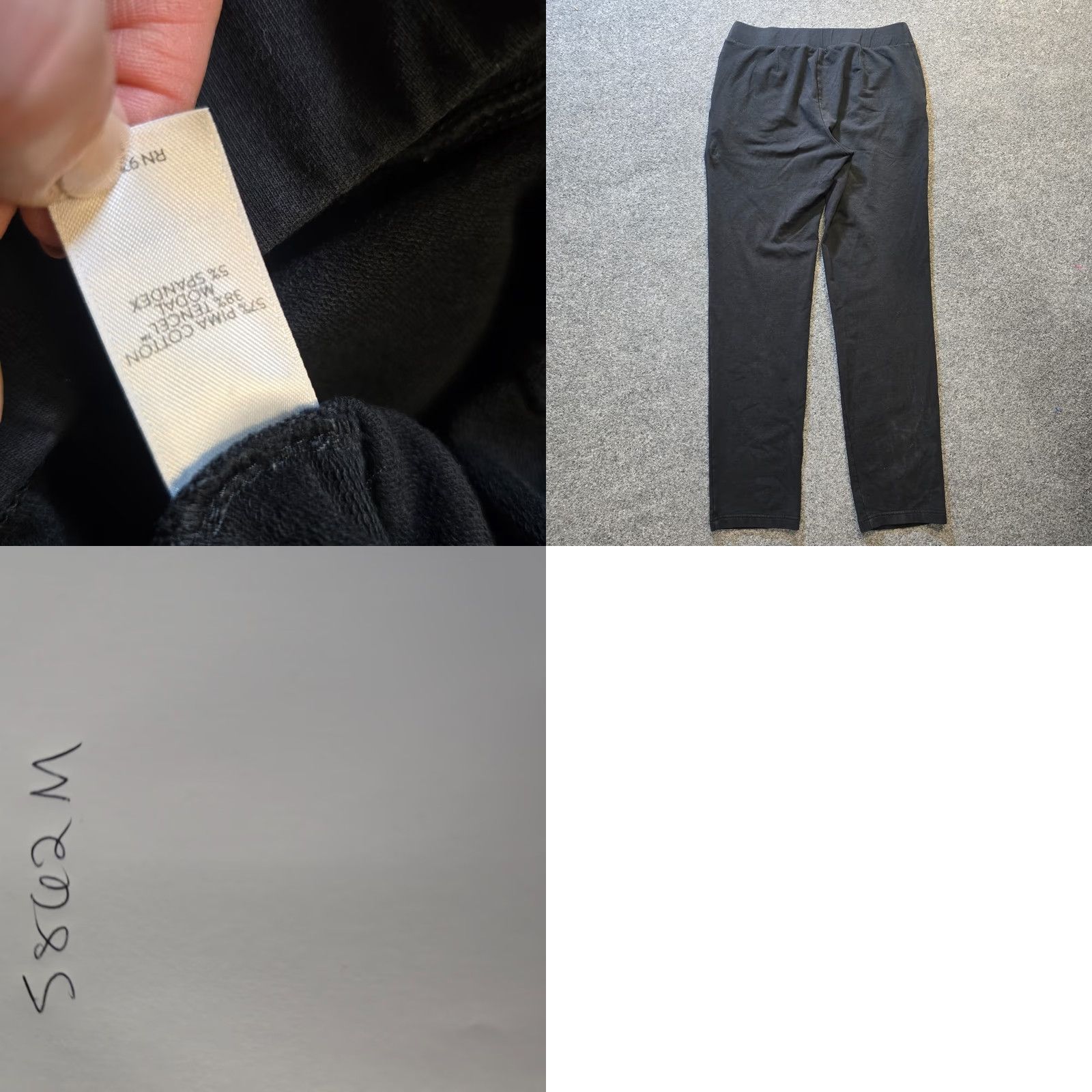 J. Jill J Jill Pants Women XS Black Affinity French Terry Slim Leg Casual Lounge Size 26" / US 2 / IT 38 - 8 Thumbnail