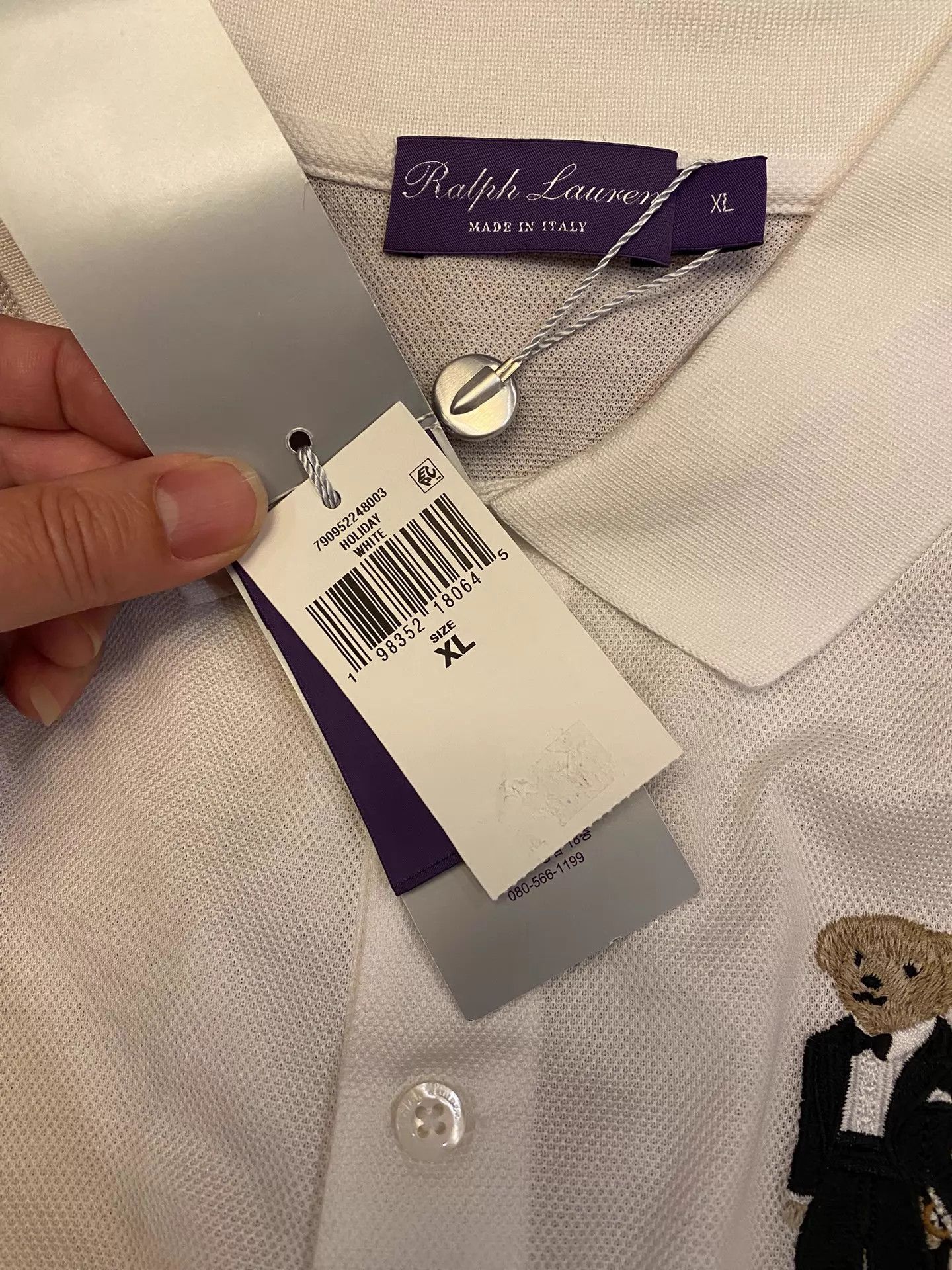Polo Ralph Lauren RL PL Italian Polo Bear Suit White Cotton Polo XL Size US XL / EU 56 / 4 - 7 Thumbnail