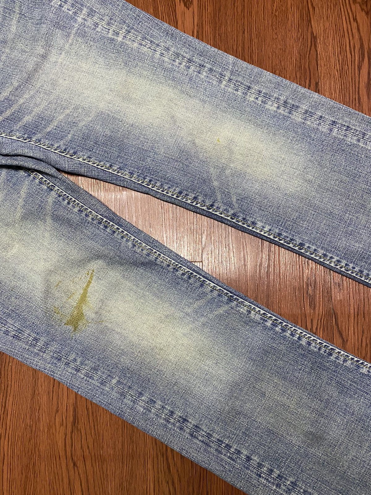 Japanese Brand Vintage Geogia Love Big John Faded Wash Flare Jeans Size 32" / US 10 / IT 46 - 7 Thumbnail