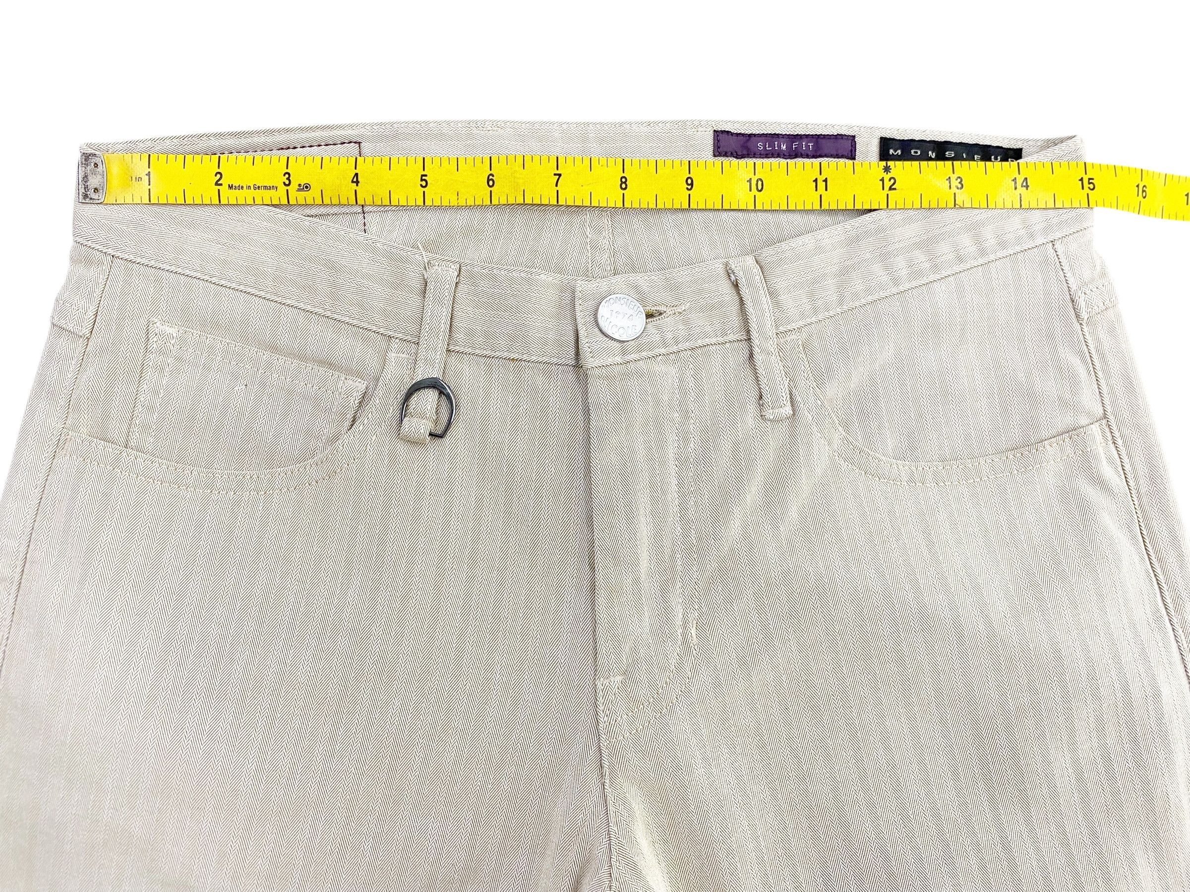 Matsuda × Nicole Club Low Rise Pants Nicole Monsieur Trim Embellished Size 27" / US 4 / IT 40 - 10 Thumbnail