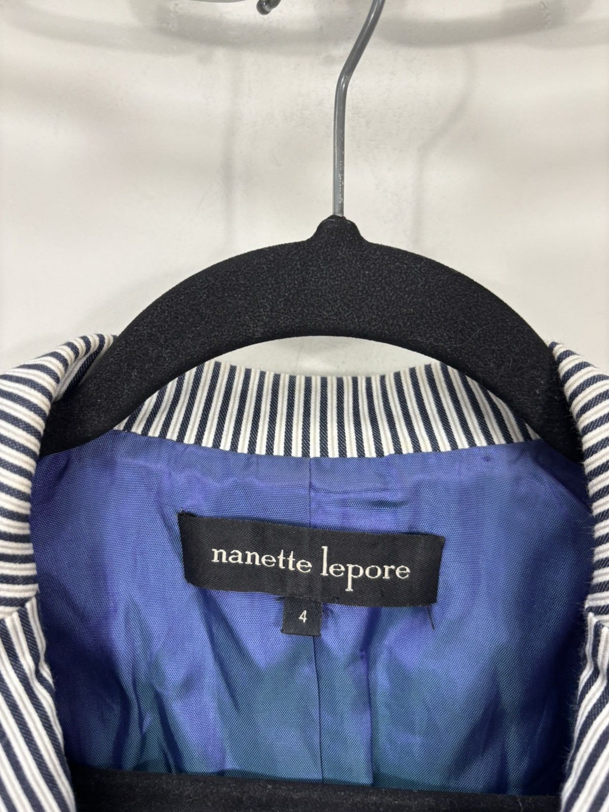 Nanette Lepore Nanette Lepore Women’s Striped 3-Buttons Blazer Jacket Size S / US 4 / IT 40 - 11 Thumbnail