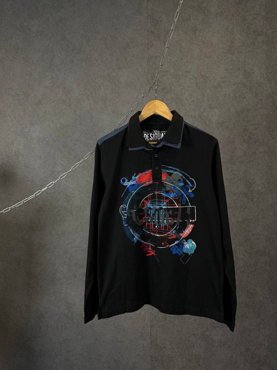 Desigual Desigual designer crazy polo longsleeve Size US S / EU 44-46 / 1 - 1 Thumbnail