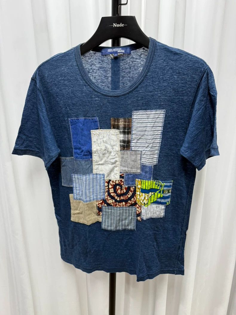 Junya Watanabe Junya watanabe Blue-dyed patchwork patch short sleeves 2502 Size US M / EU 48-50 / 2 - 1 Thumbnail