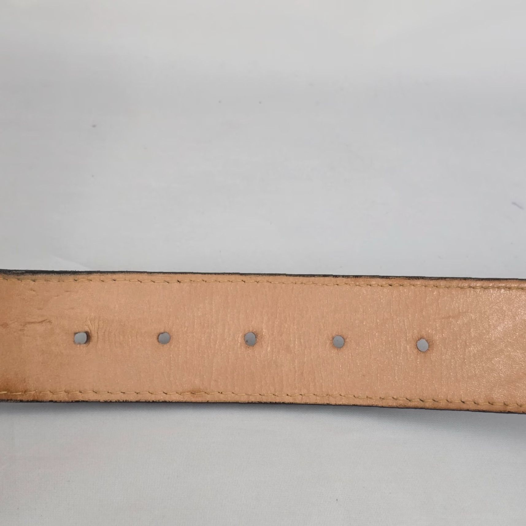 Vintage Justin Men's Bronco Western Belt Basketweave Leather Black 44 1-1/2" Buckle Classic Cowboy Style Size 44 - 5 Thumbnail