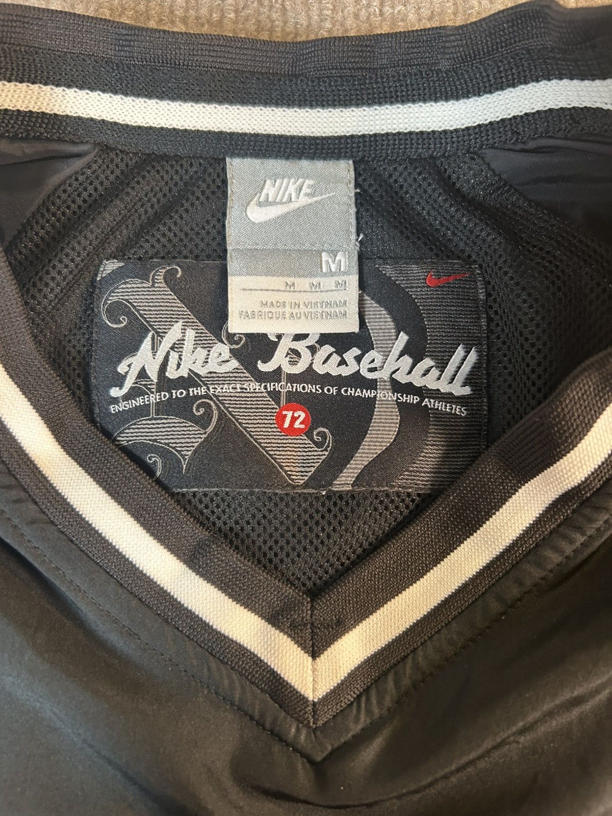 Nike Nike Baseball Pullover Windbreaker Black Men’s M Vintage 72 Size US M / EU 48-50 / 2 - 2 Thumbnail