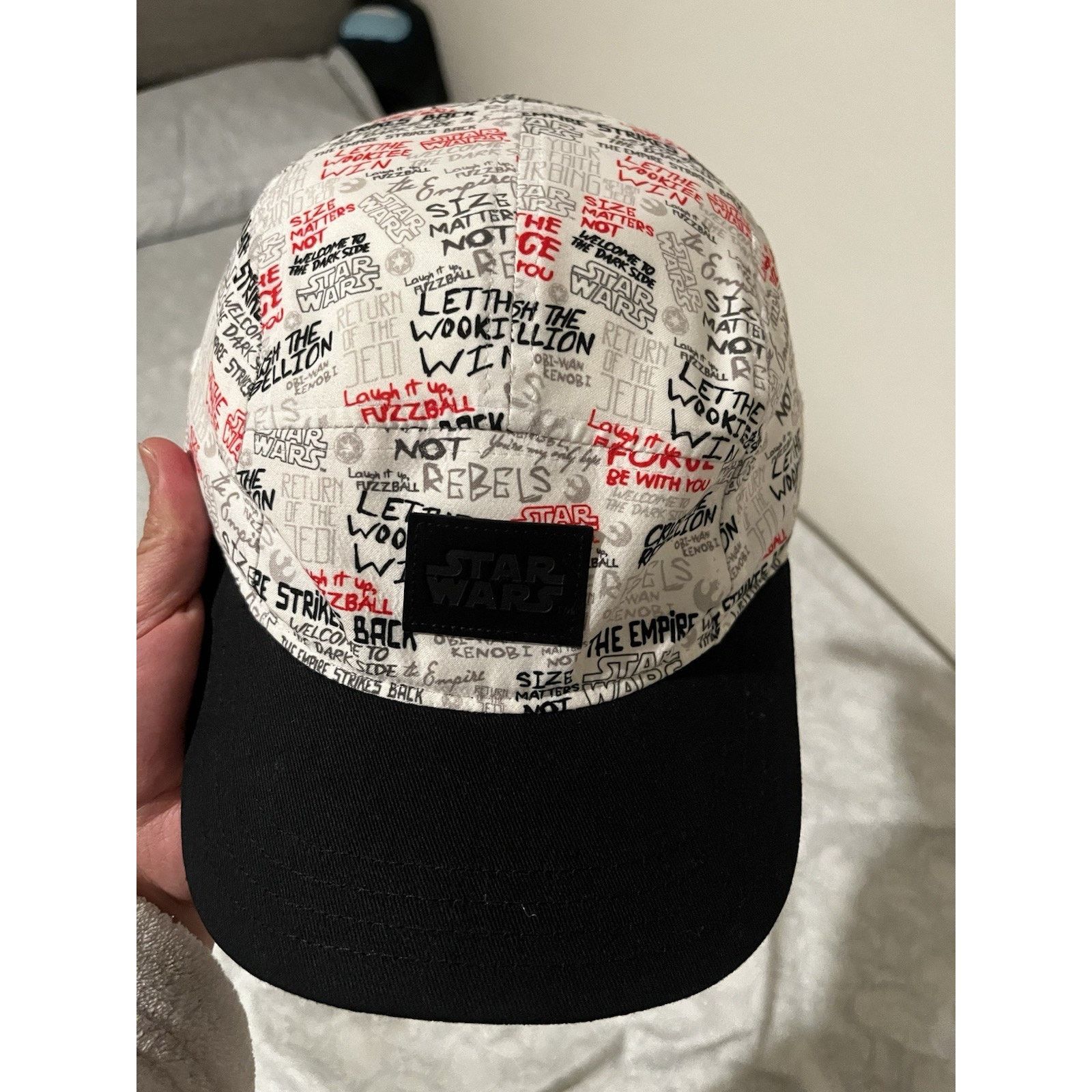 Disney Disney Parks Star Wars 5 Panel Hat Quote Print Snapback BNWT Size ONE SIZE - 2 Thumbnail
