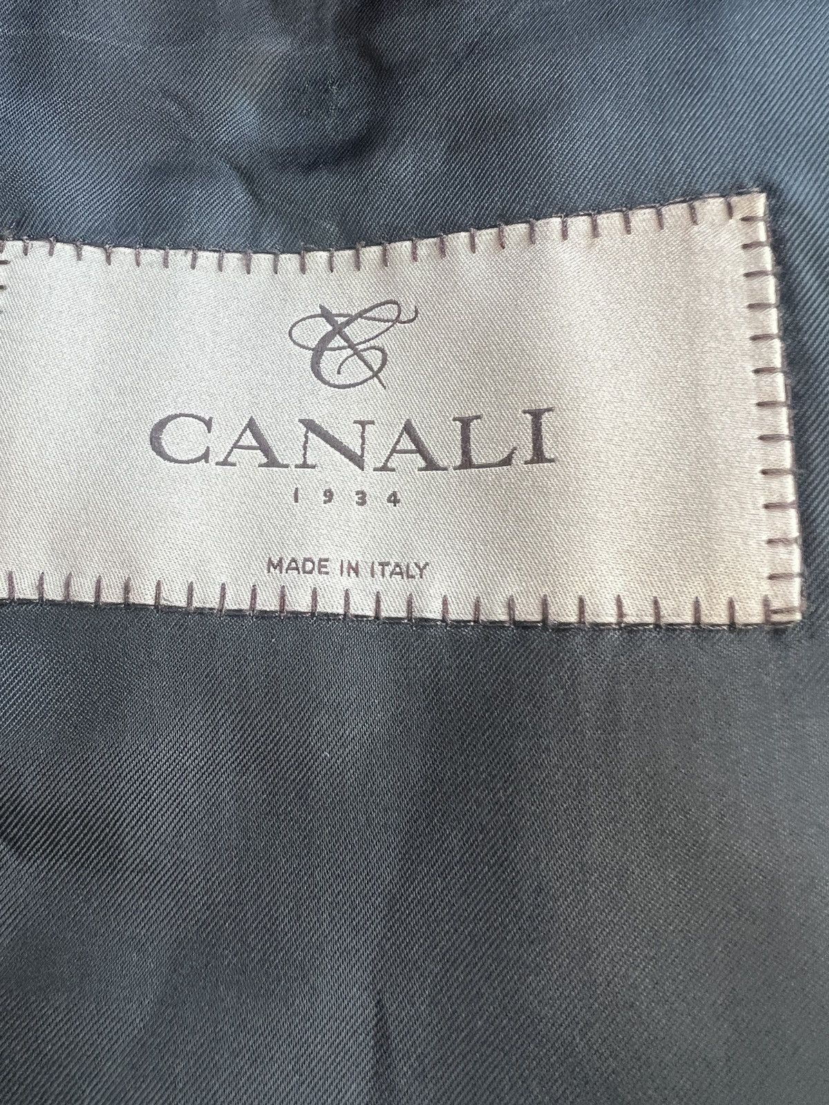 Canali Canali Charcoal Gray Micro-Check Wool Suit – 2-Piece Size 40L - 20 Thumbnail