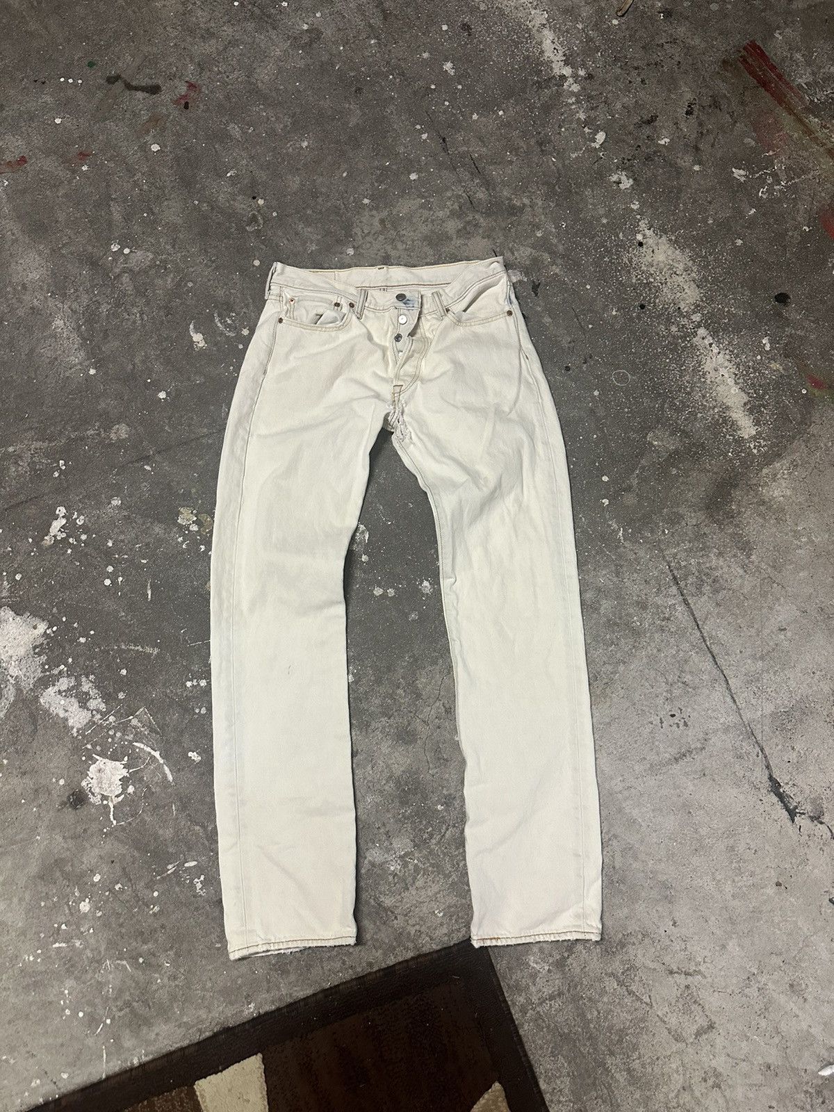 Levi's × Vintage White Levi’s Denim Size US 32 / EU 48 - 2 Thumbnail
