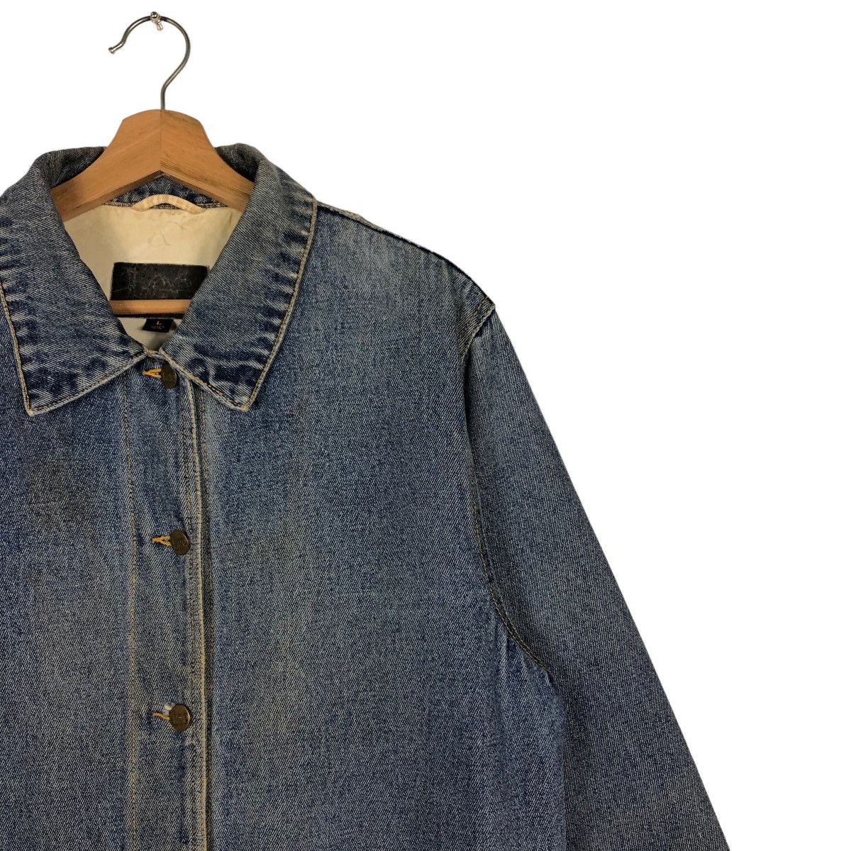 Japanese Brand 🔥90’s Biker Denim Jacket Chore Work Issey Miyake Design Size US L / EU 52-54 / 3 - 5 Thumbnail