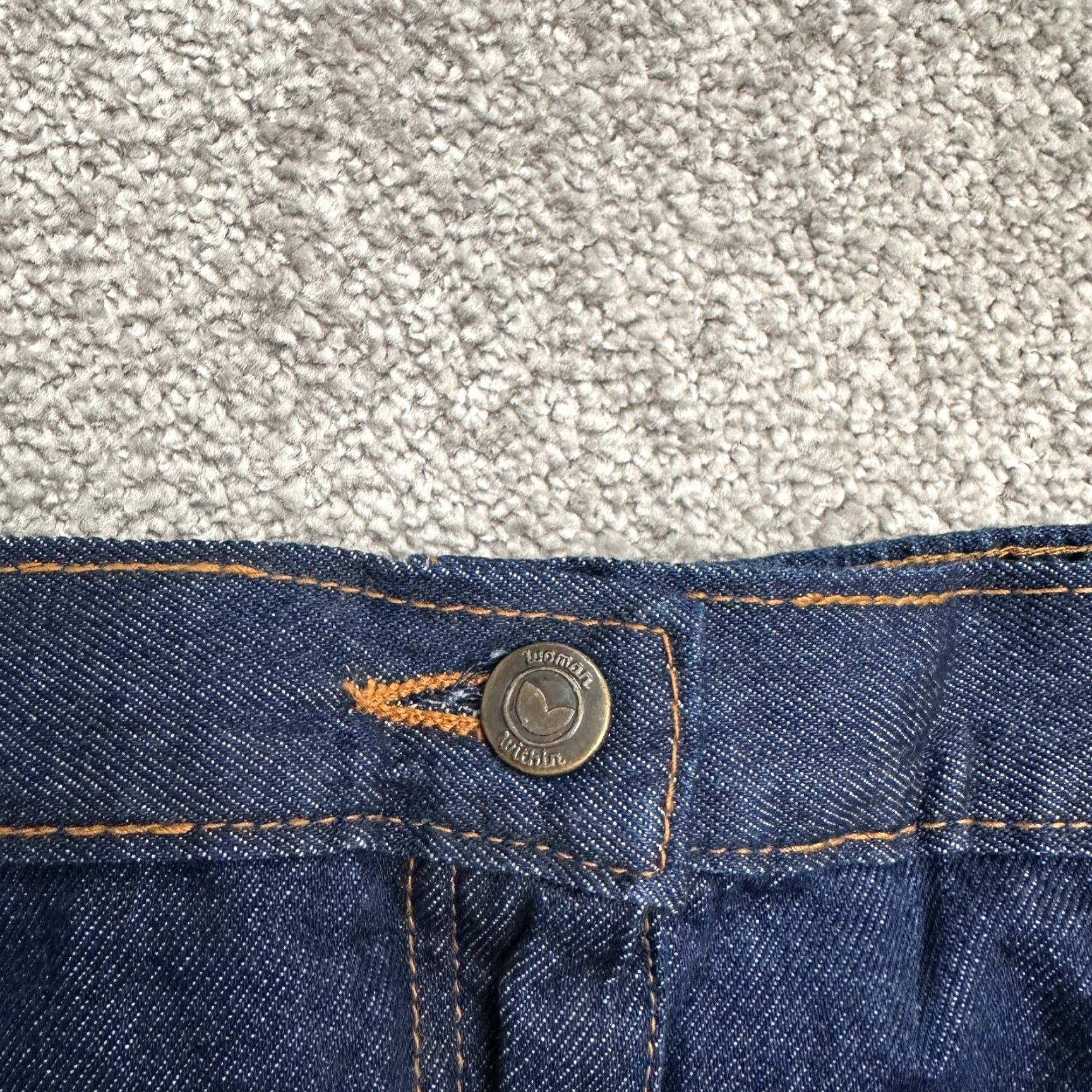 Vintage WOMAN WITHIN Denim Jeans Womens 26T Tall 42x35 Blue Elastic Classic Fit 5-Pocket Straight High Rise Size 26" / US 2 / IT 38 - 3 Thumbnail