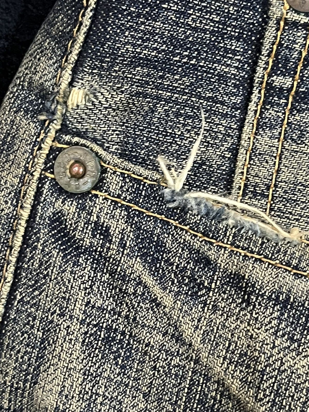 Eternal × If Six Was Nine × Japan Blue Vintage Eternal Mudwash Ripped Distressed Denim Size US 35 - 11 Thumbnail