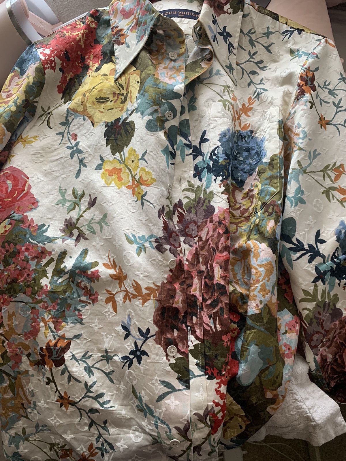 Louis Vuitton × Virgil Abloh Louis Vuitton x Virgil Abloh Silk Floral Button Up Size US S / EU 44-46 / 1 - 5 Thumbnail