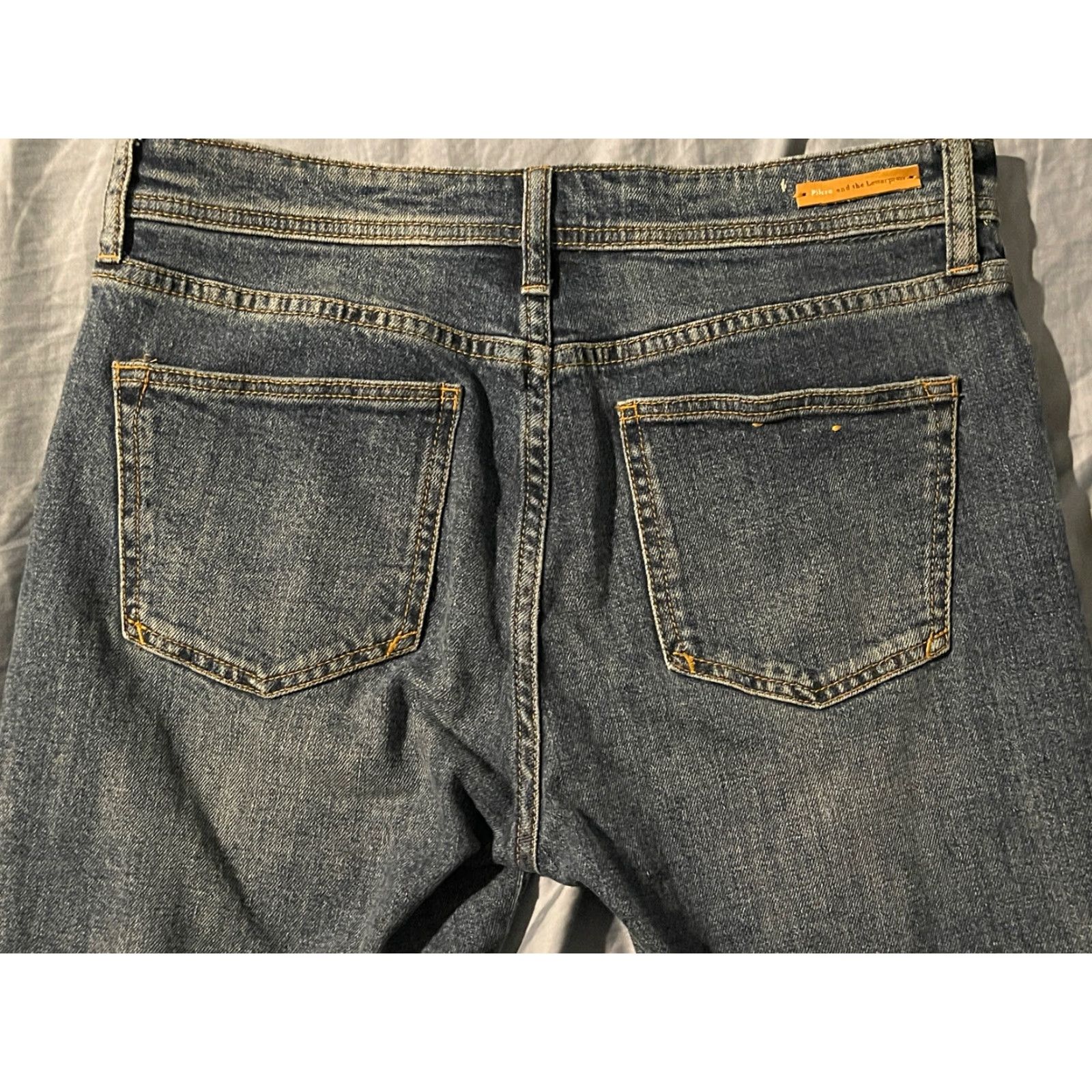 Anthropologie Pilcro and the Letterpress Anthropologie Embroidered Cuff Slim Straight Jeans 26 Size 26" / US 2 / IT 38 - 5 Thumbnail