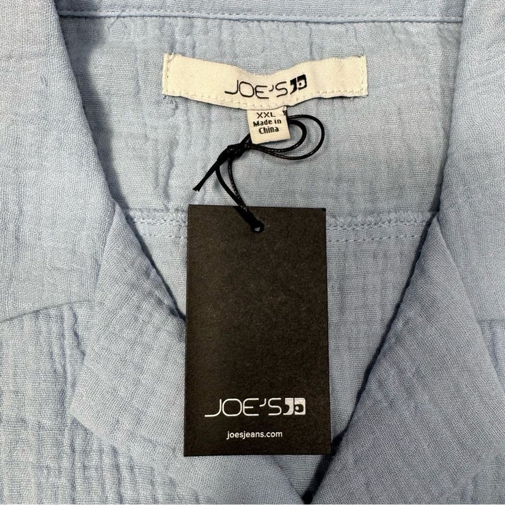 Joe's NWT New $158 Joe's Cotton Gauze Camp Sky Blue Shirt Size XX Size US XXL / EU 58 / 5 - 6 Thumbnail