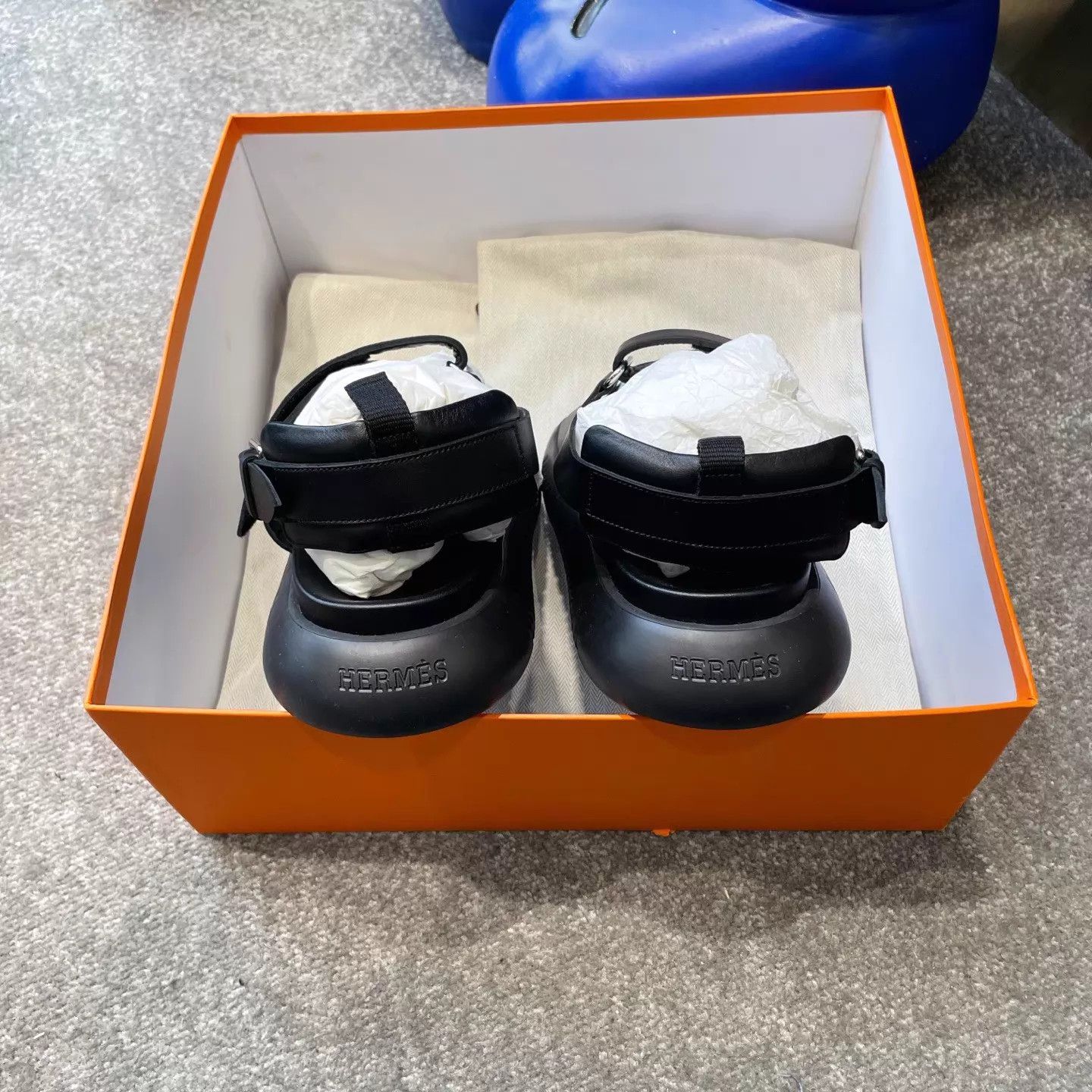 Hermes Hermes Black Leather Sandals 41 Soft Structured Comfy Size US 8 / EU 41 - 5 Thumbnail