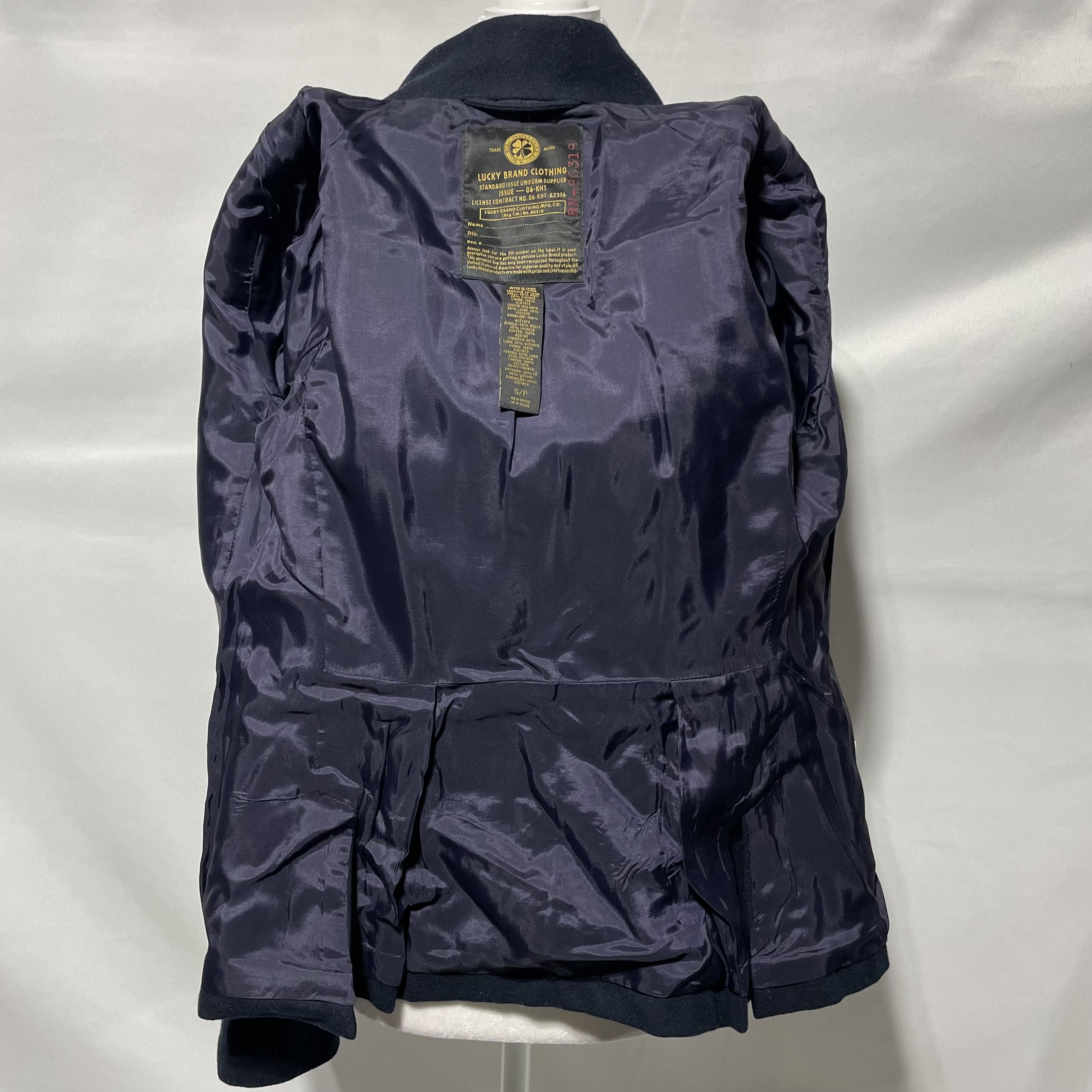 Lucky Brand Lucky Brand Wool Blend Button Front Field Jacket Peacoat Size S / US 4 / IT 40 - 10 Thumbnail