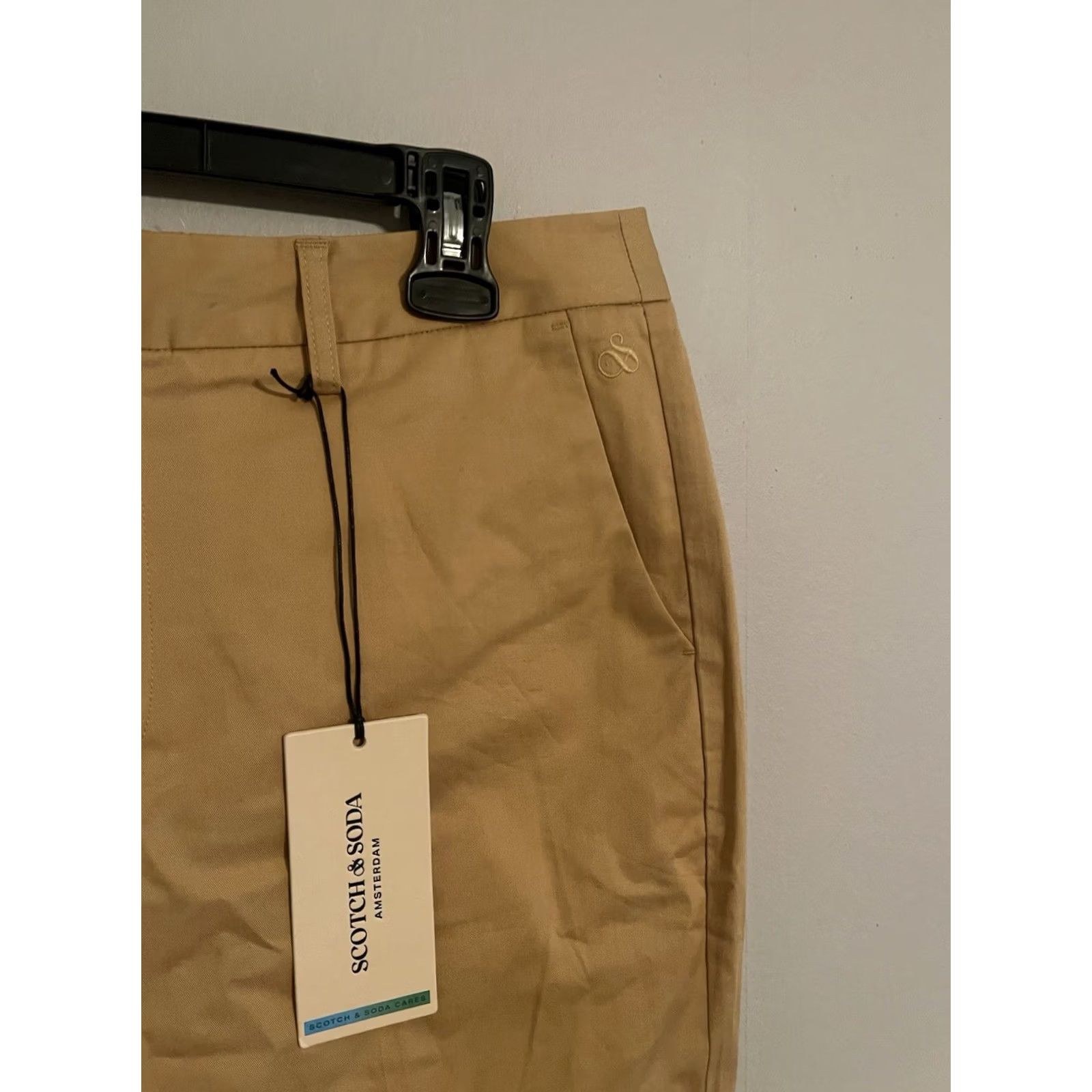 Scotch & Soda Scotch & Soda Amsterdam Bell Slim Fit Chino Khaki Pants Men's 30x32 Beige Slim Size US 30 / EU 46 - 2 Thumbnail