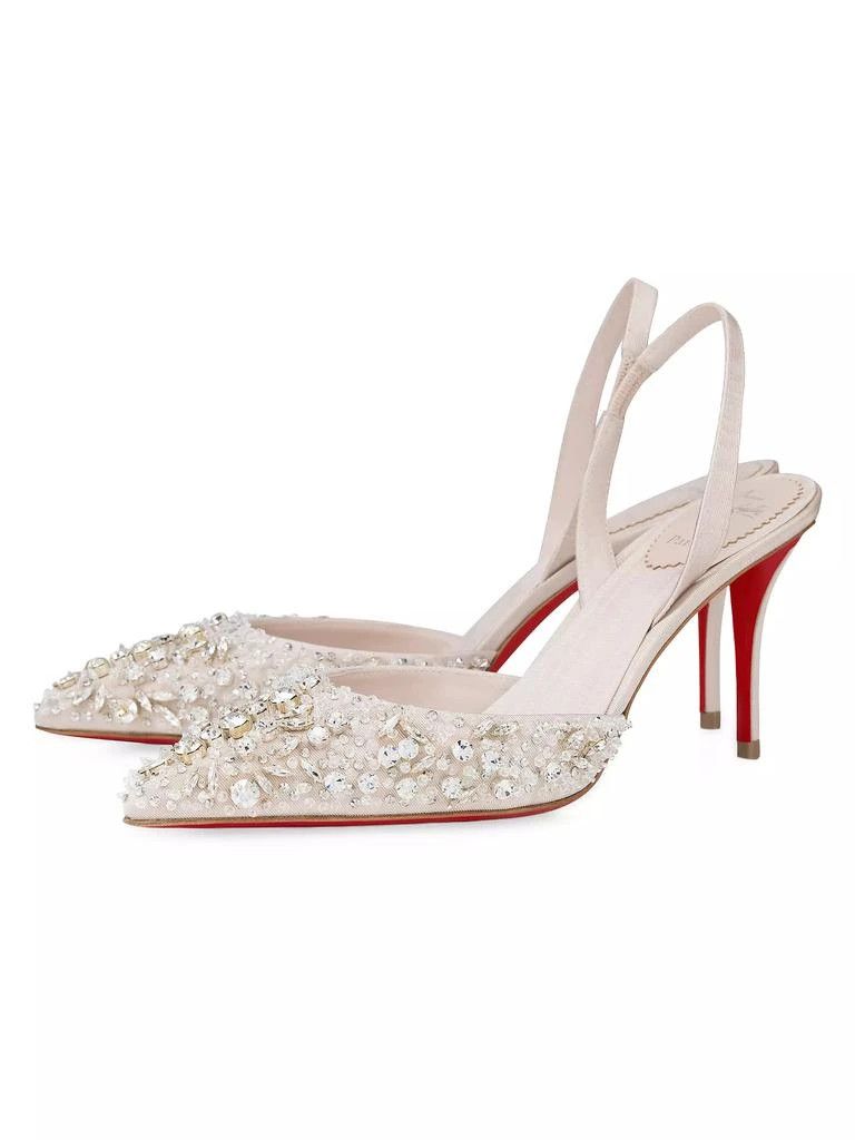 Christian Louboutin os11x0126 Queenissima Slingback Pumps in Beige Size US 7 / IT 37 - 3 Thumbnail