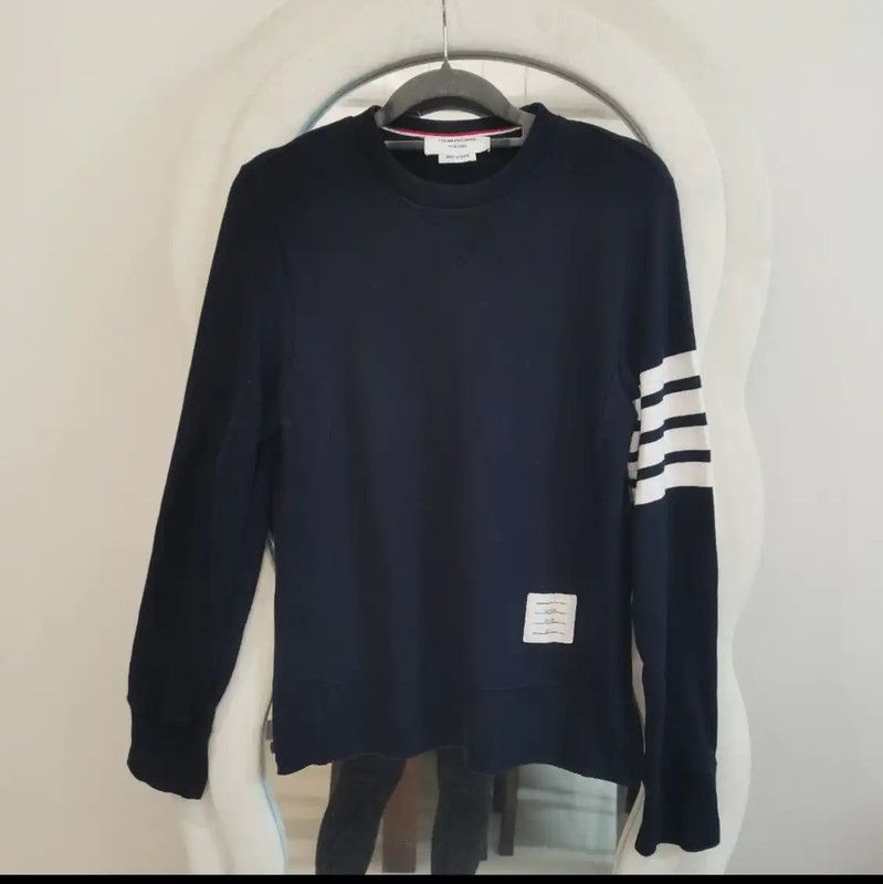 Thom Browne Thom Browne Navy Cotton Women's Sweatshirt 0089 Size S / US 4 / IT 40 - 1 Thumbnail