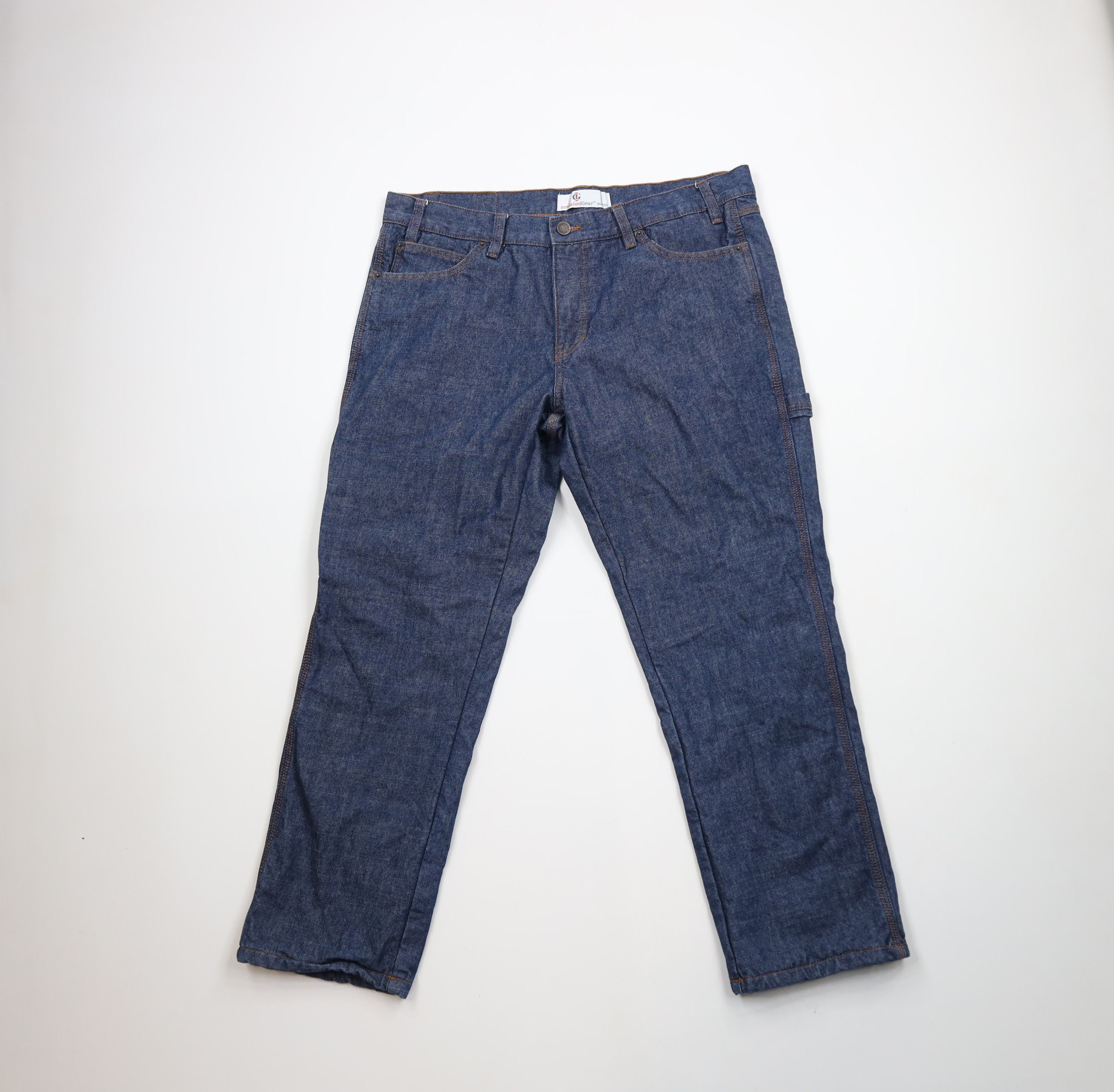 Vintage Vintage 90s Streetwear Lined Insulated Denim Jeans Blue Size US 36 / EU 52 - 2 Thumbnail