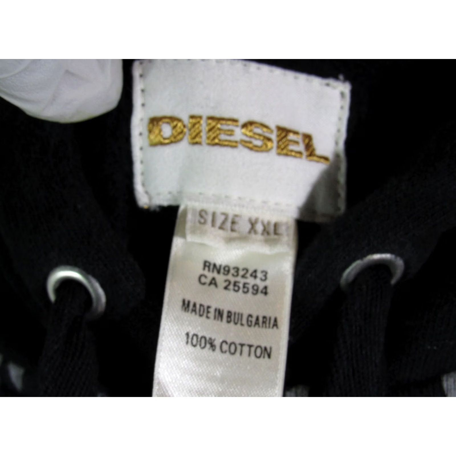 Diesel DIESEL Agnes Man "Only The Brave" Black Pullover Hoodie Sweatshirt Men's 2XL Hoodie Regular Mens Logo Black 2XL Size US XXL / EU 58 / 5 - 3 Thumbnail