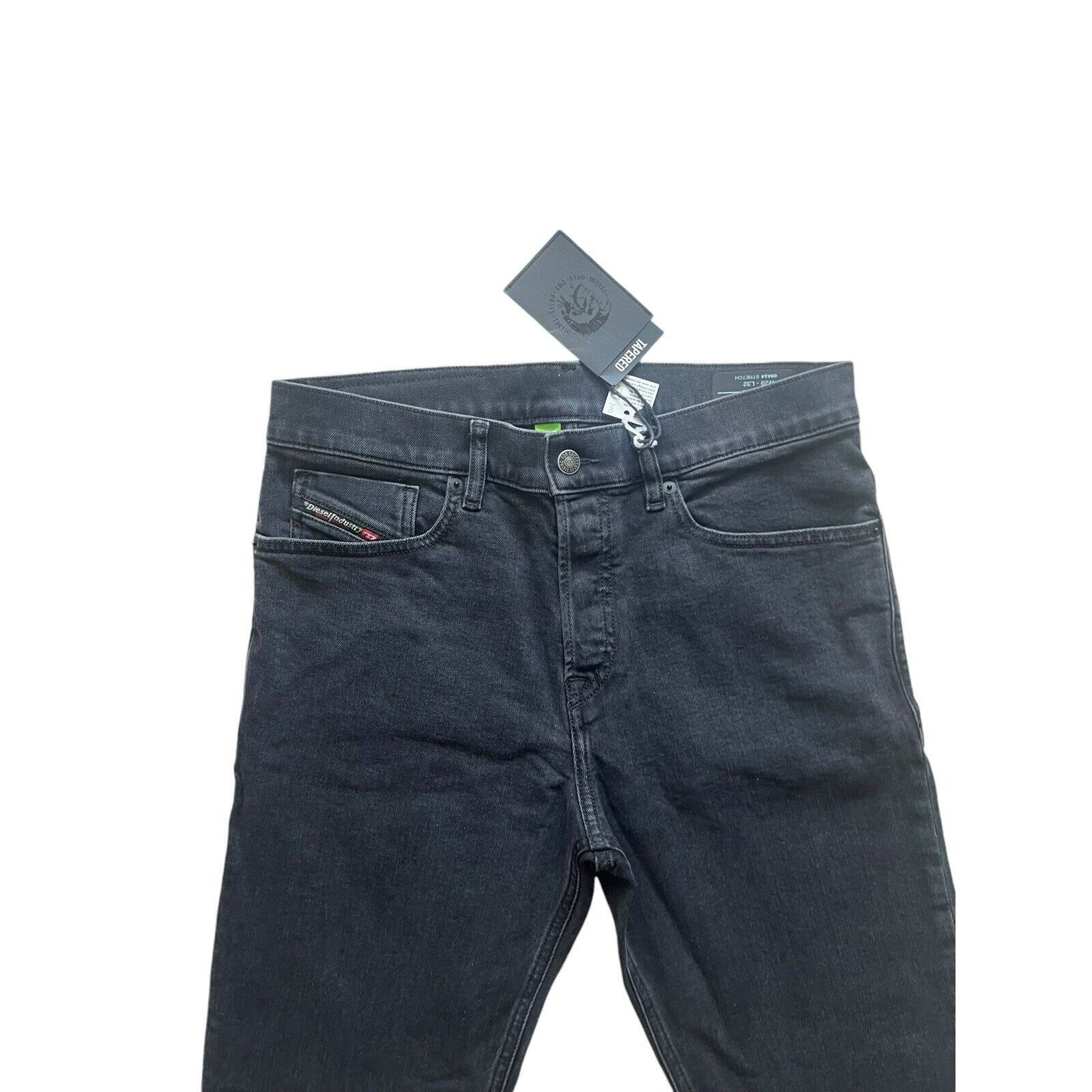 Diesel Diesel Mens D-Fining Tapered Jeans 09A14 Black Size 29/32 Size US 29 - 2 Thumbnail