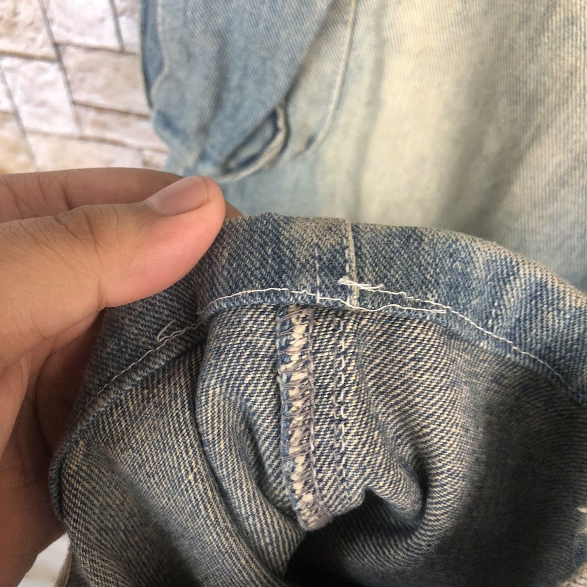 Japanese Brand Japan double knee vtg Denim faded Multipocket Pants #A73 Size US 31 - 14 Thumbnail