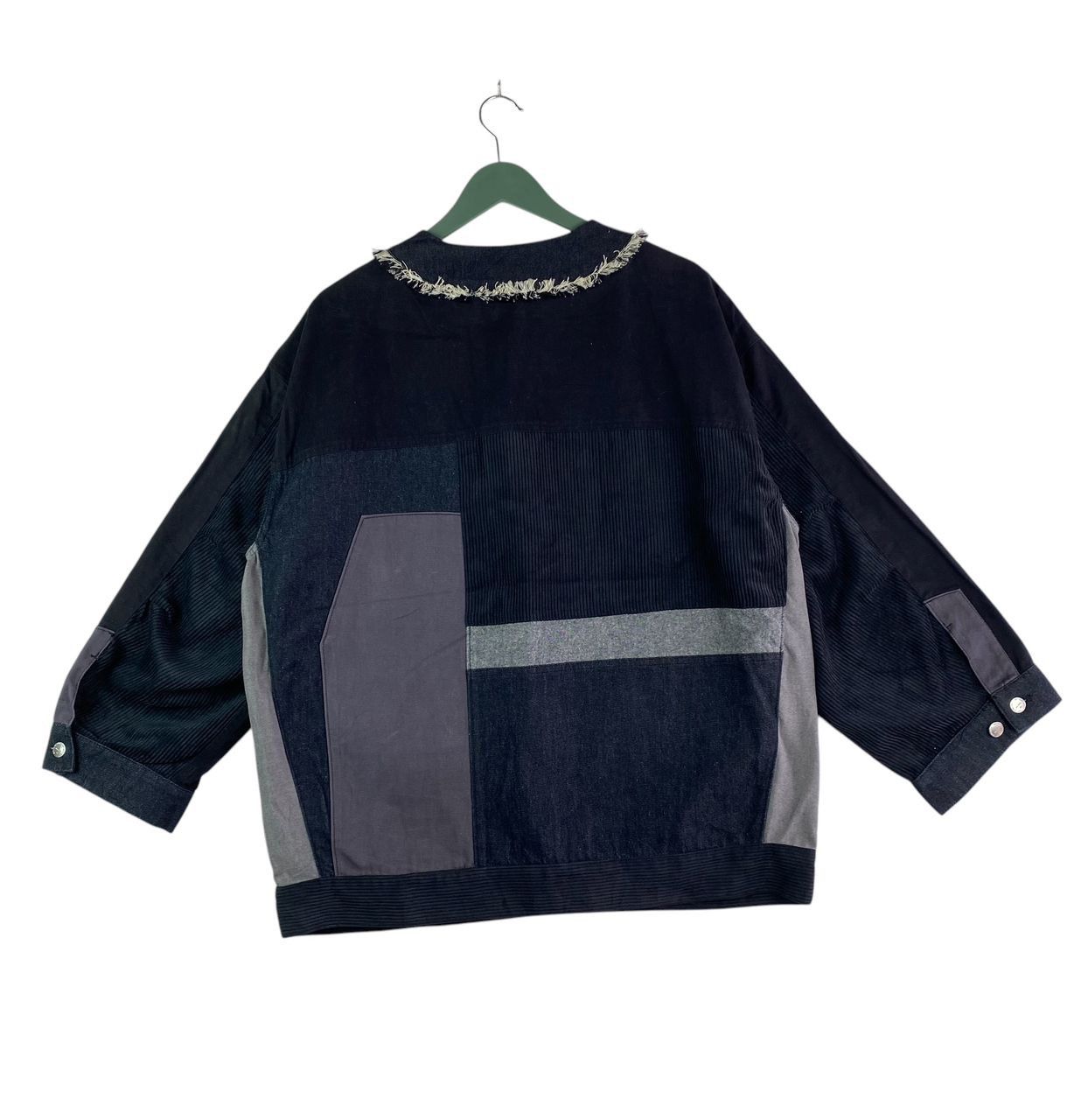 Japanese Brand Rivet & Surge art of fabric mix fabric patch chore jacket Size US L / EU 52-54 / 3 - 5 Thumbnail