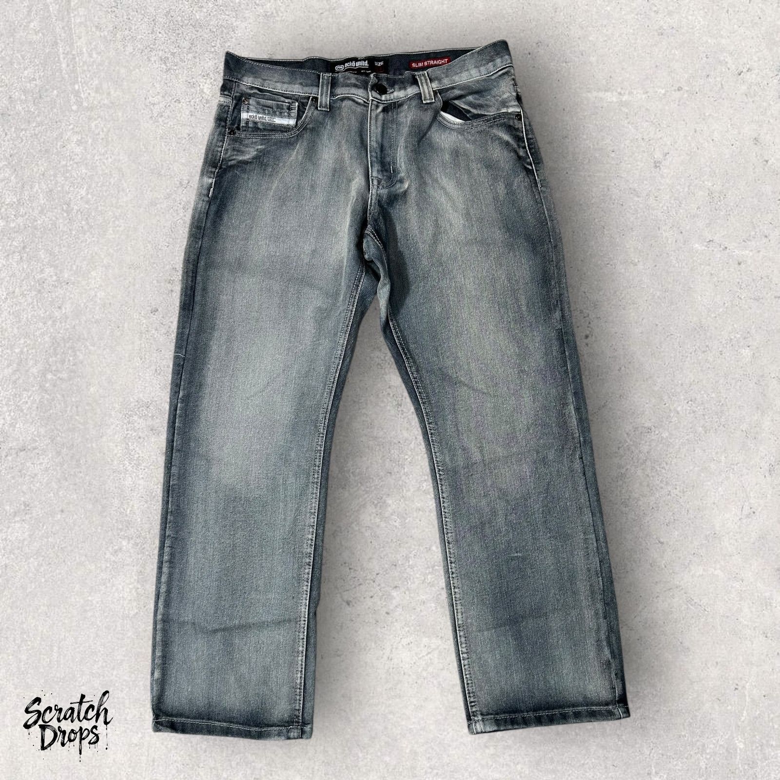 Other Vtg Ecko Unltd Jeans Men Gray Fit Hip Hop Jeans Size 34x30 Size US 34 / EU 50 - 3 Thumbnail