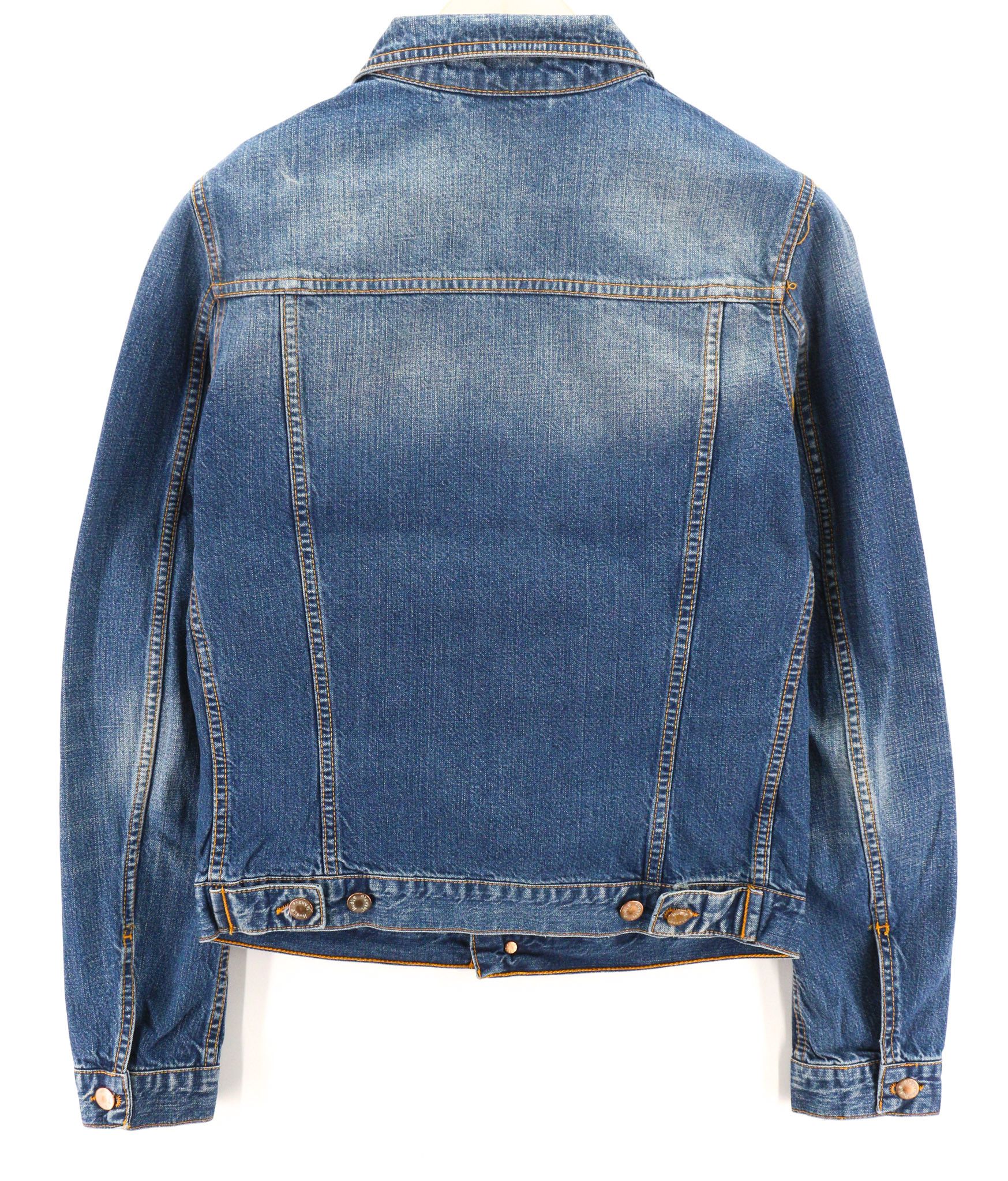 Nudie Jeans TERRY WORN IN S Blue Cotton Denim Faded Jacket 80776 Size US S / EU 44-46 / 1 - 2 Thumbnail