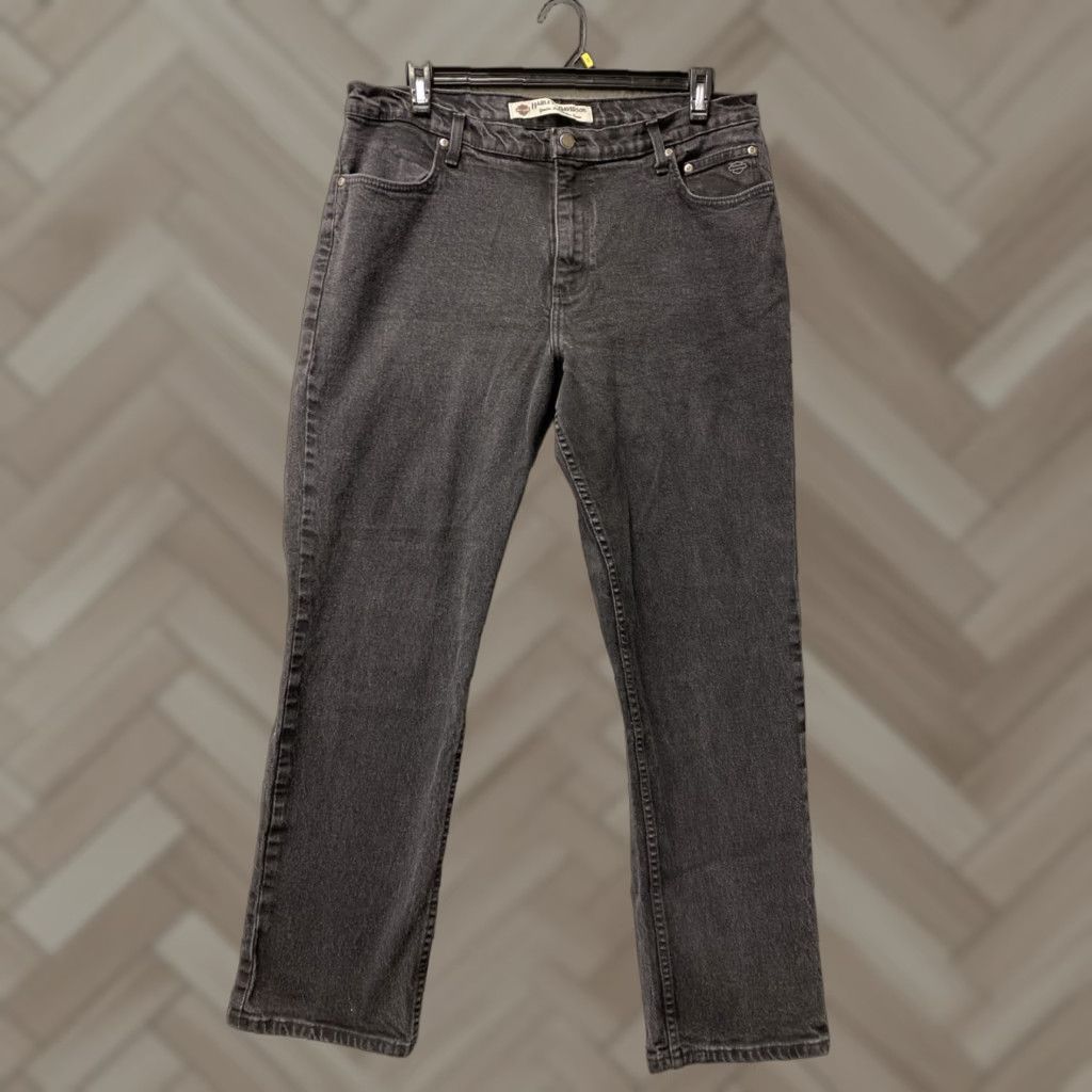 Harley Davidson Harley Davidson Jeans Womens Size 18 Black Straight /0003 Size 40" / US 18 - 1 Thumbnail