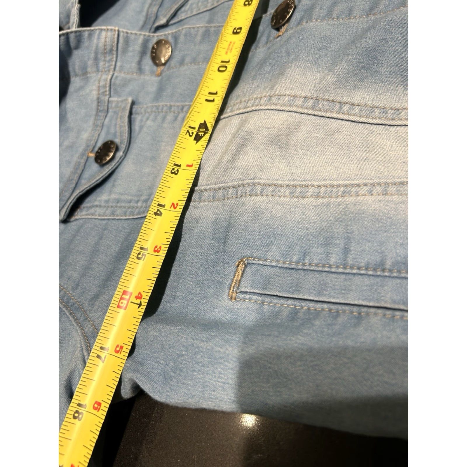Vintage V.I.P. Jean Crop Jacket Button Up Juniors Size M Women Blue Crop Jacket M VIP Jeans Short Jacket Button Up Adults Size 32" / US 10 / IT 46 - 6 Thumbnail