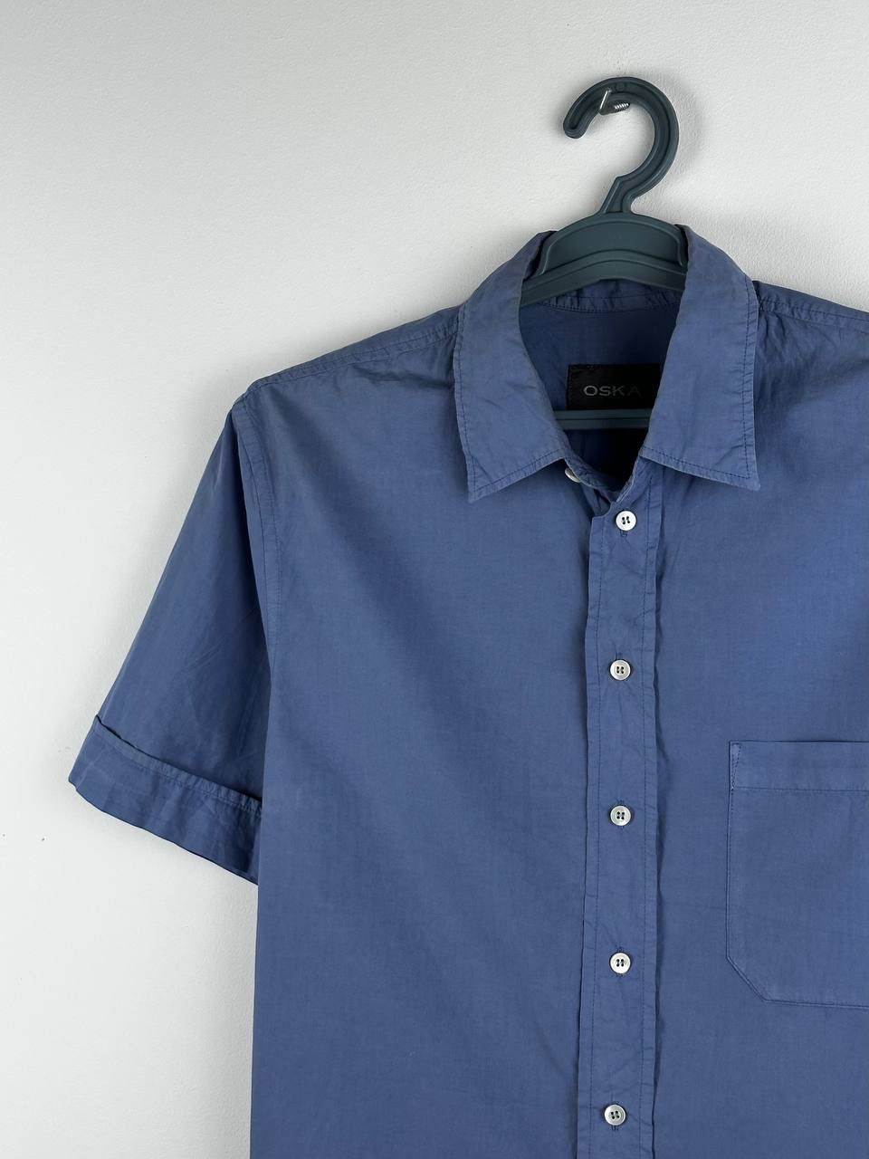 Designer OSKA Luxury Short Sleeve Shirt Blue Size US L / EU 52-54 / 3 - 3 Thumbnail