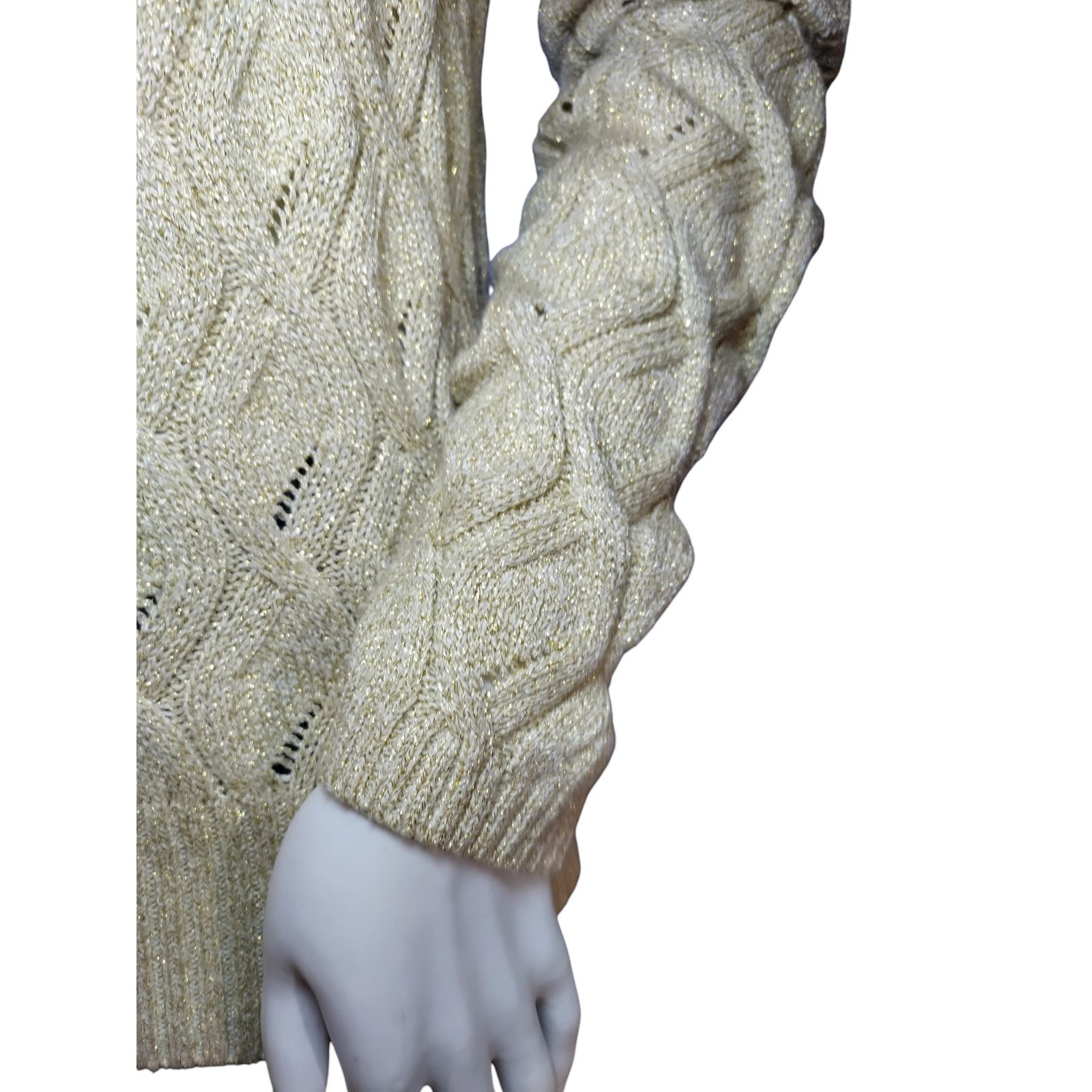 Ann Taylor NWOT Ann Taylor LOFT Sweater Lg Sleeve Crew Neck Gold Sz Md Size M / US 6-8 / IT 42-44 - 4 Thumbnail