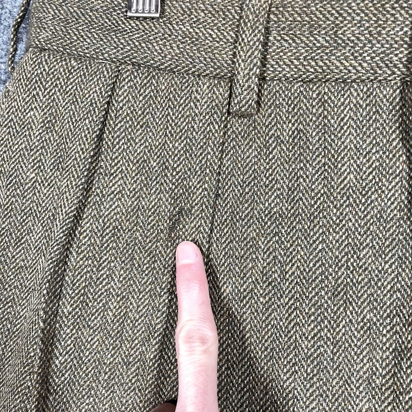 Polo Ralph Lauren VINTAGE Polo Ralph Lauren Pants Dress Pants 33x35 Herringbone Wool Cotton Brown 90s 80s Mens Size US XS / EU 42 / 0 - 5 Thumbnail
