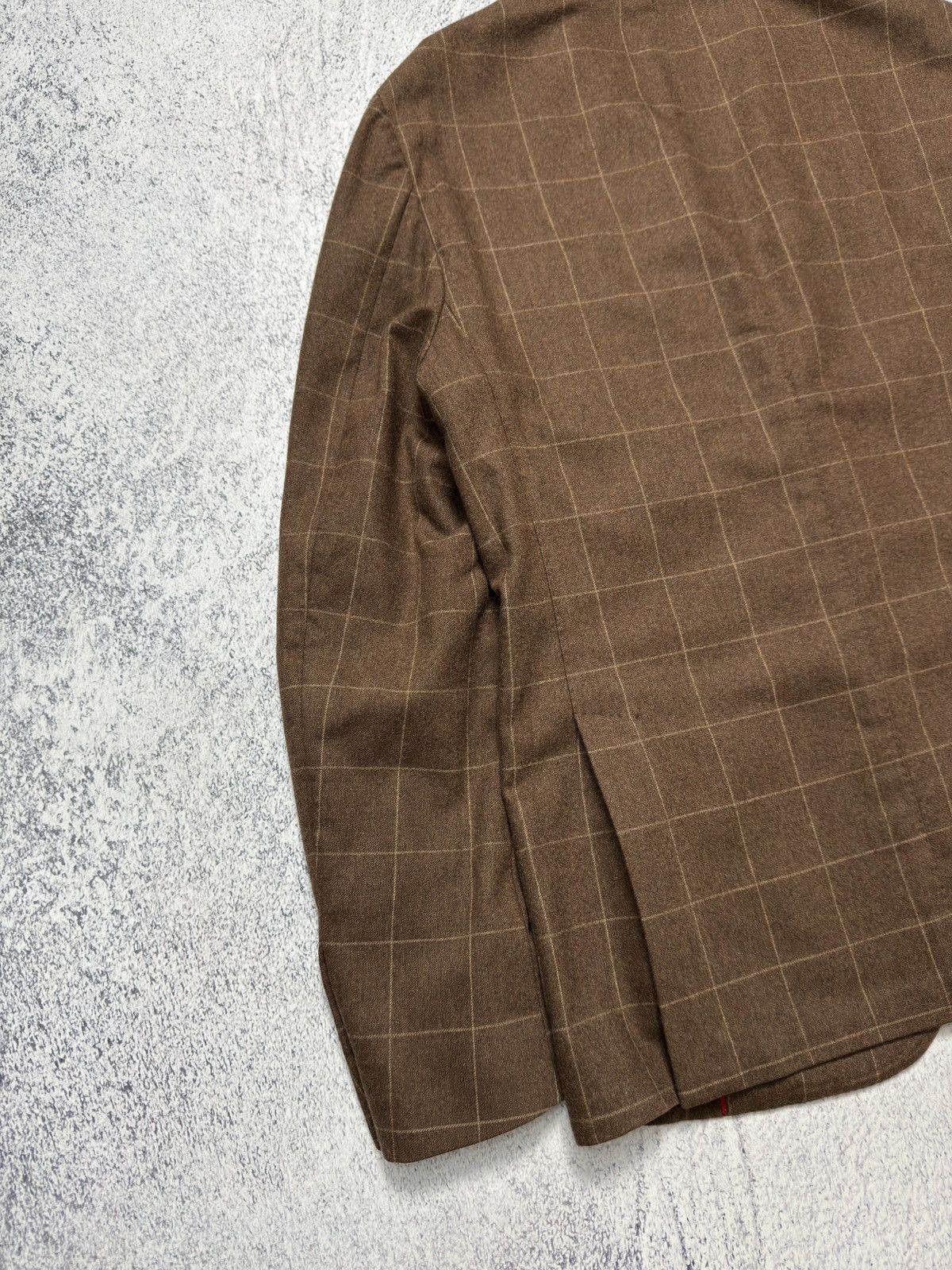 Eleventy Eleventy Brown Check Blazer Wool Cashmere Athletic Fit Sz 52 Size 52L - 15 Thumbnail