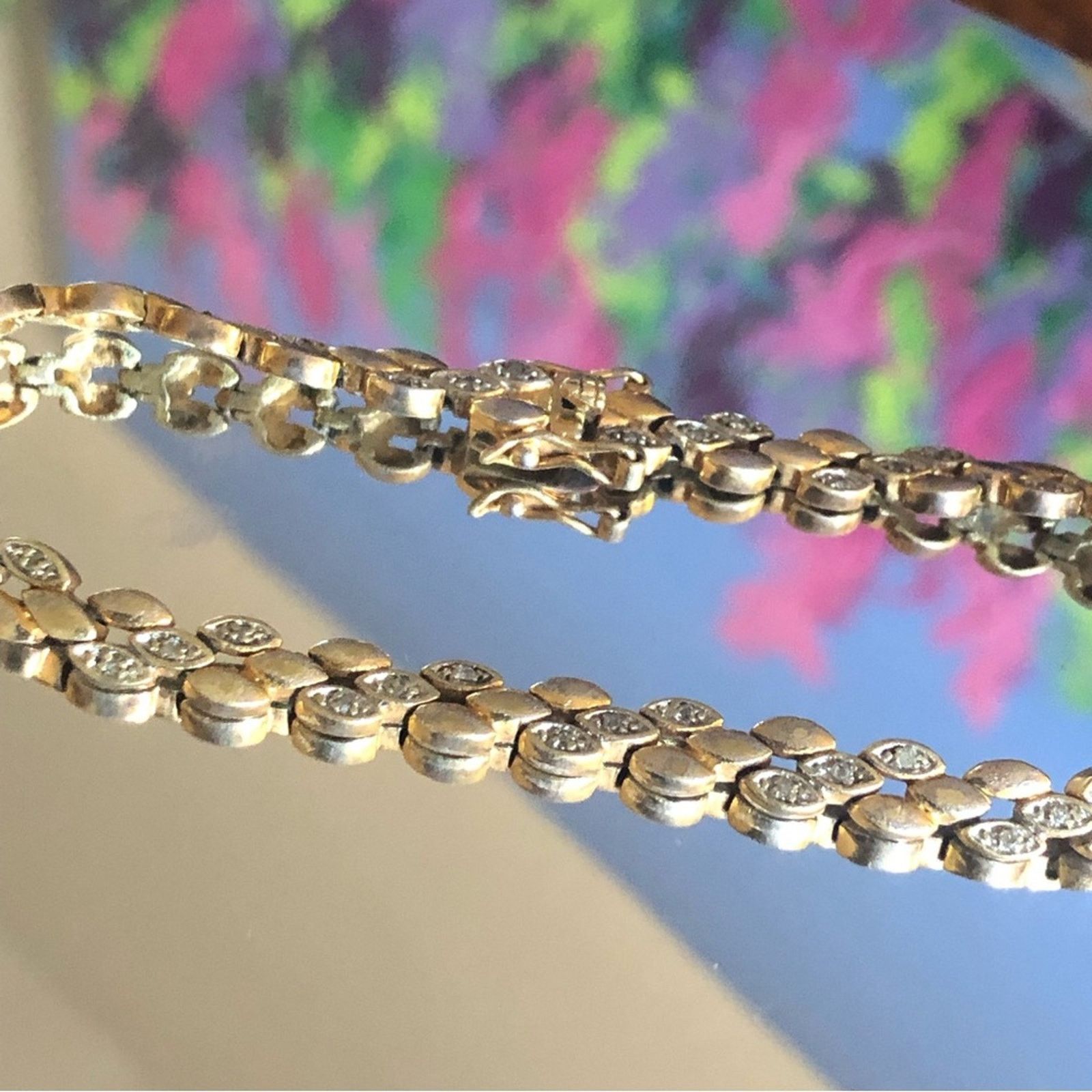 Vintage Vintage SETA genuine diamond gold link bracelet Size ONE SIZE - 7 Thumbnail