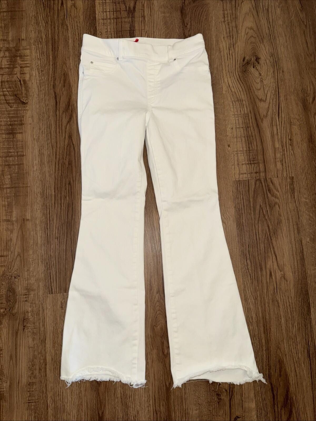 Domenico Spano Spanx EveryWear Flare Jeans High Rise 70s White Raw Hem Size 32" / US 10 / IT 46 - 1 Thumbnail